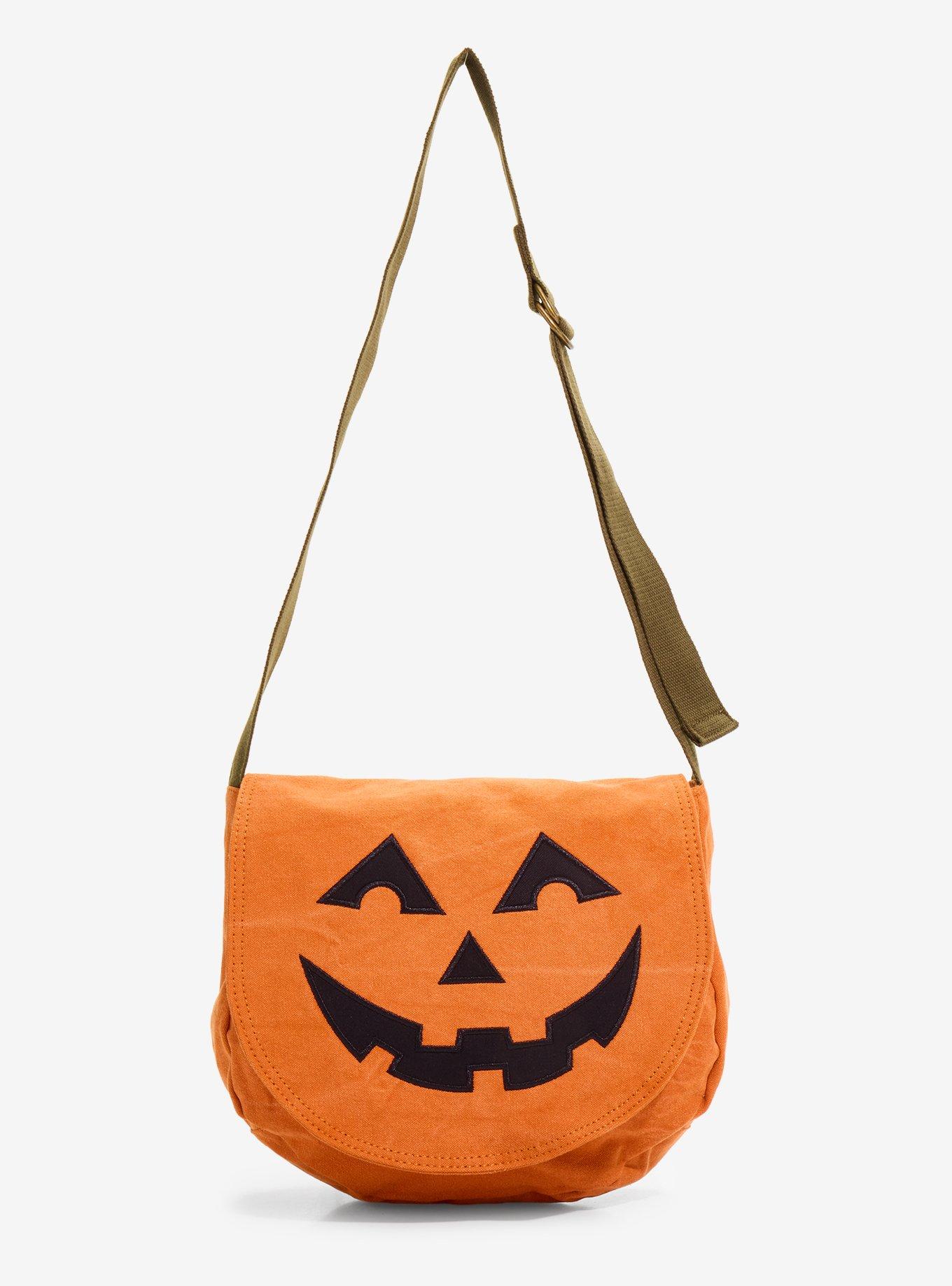 Jack-O'-Lantern Face Messenger Bag, , hi-res