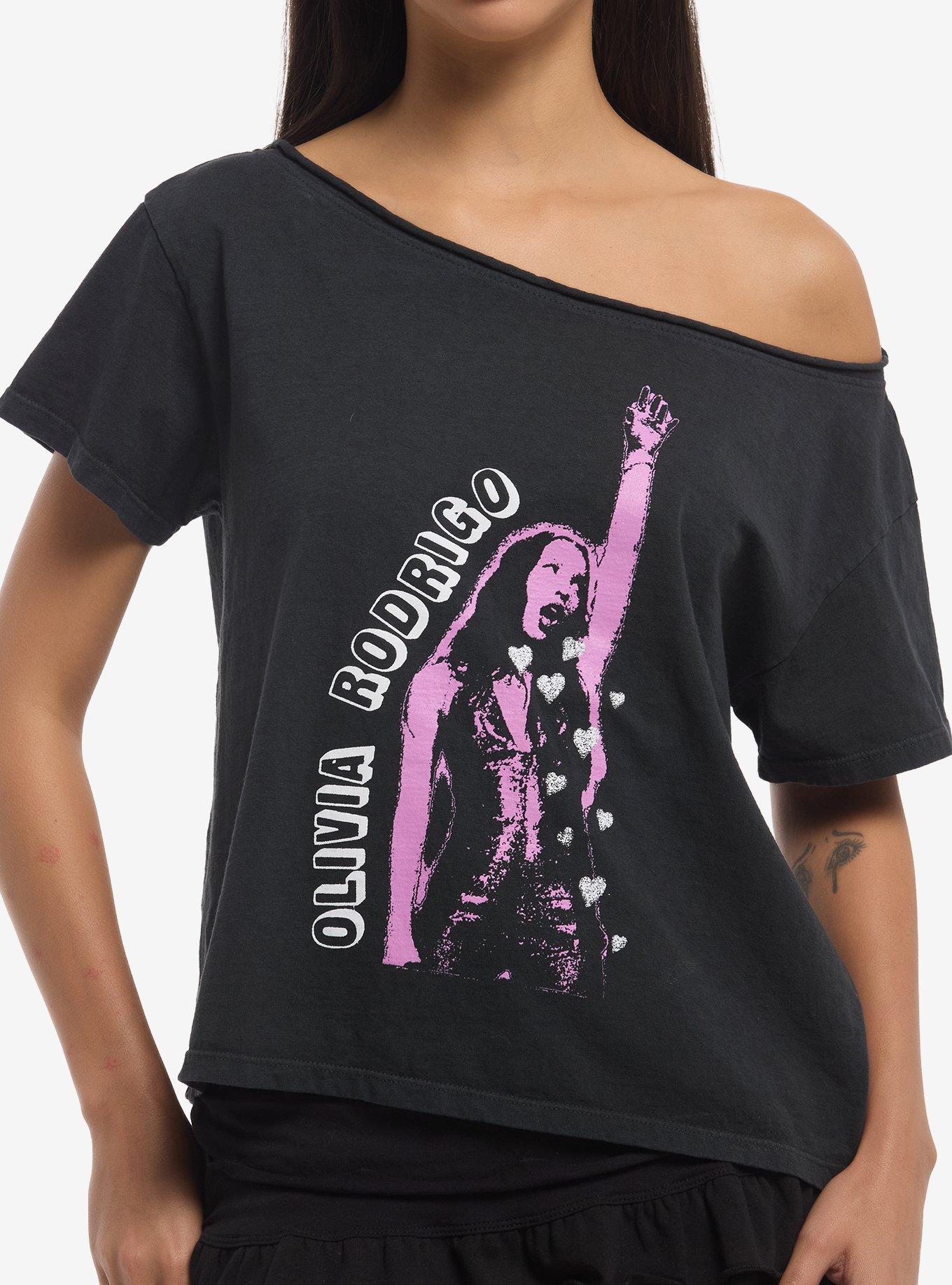 Olivia Rodrigo Purple Tonal Girls Off-Shoulder T-Shirt, , hi-res