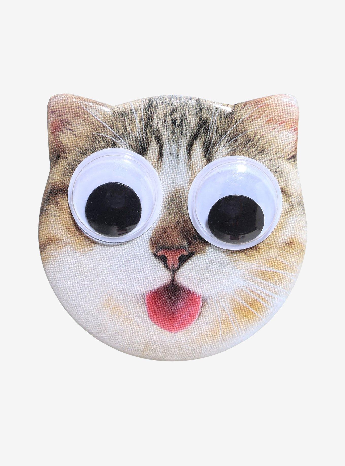 Cat Tongue Googly Eyes Button, , hi-res