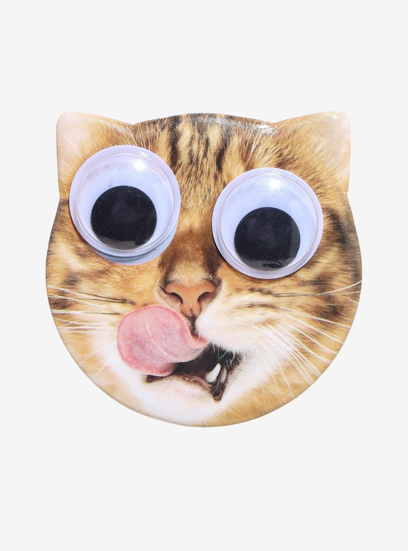 Cat Slurp Googly Eyes Button, , hi-res