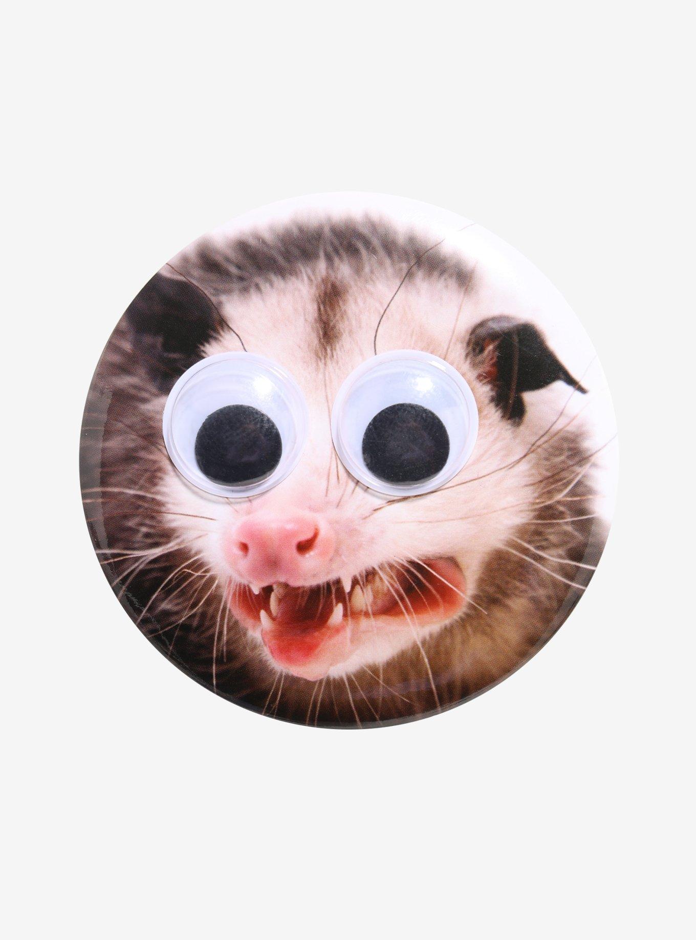 Possum Googly Eyes 3 Inch Button, , hi-res