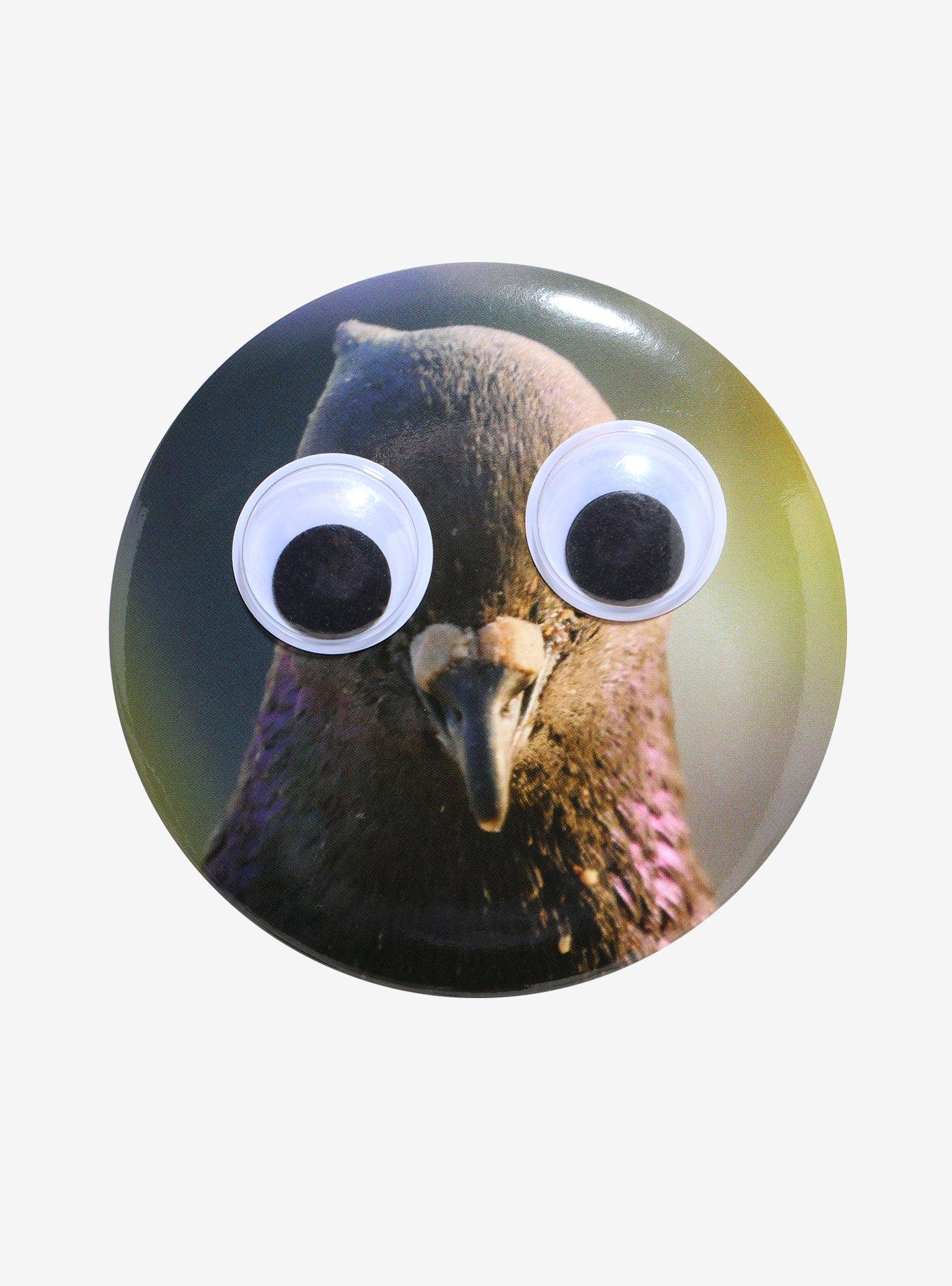 Pigeon Googly Eyes 3 Inch Button, , hi-res