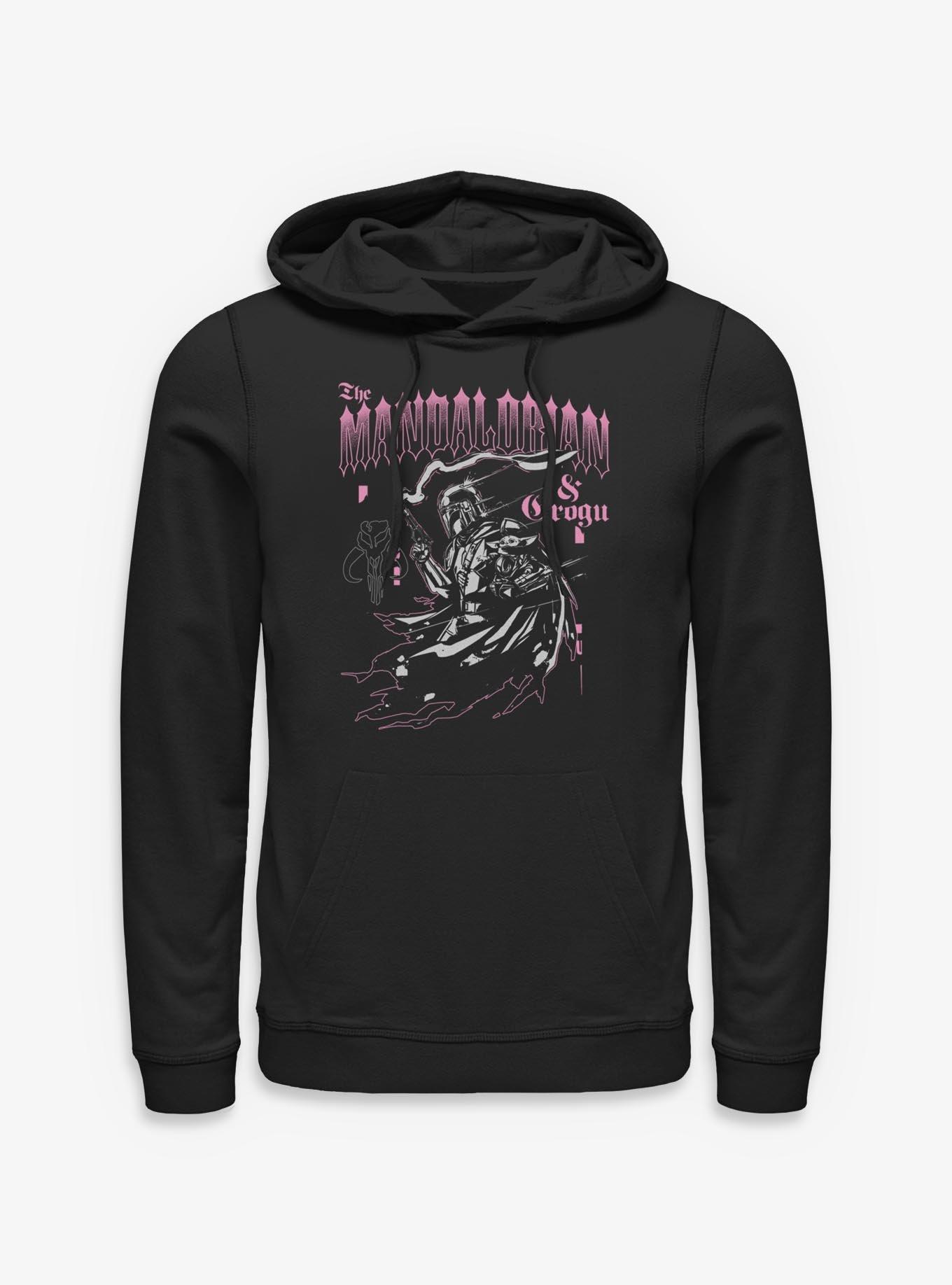 Star Wars: The Mandalorian And Grogu The Mandalorian & Grogu Goth Font Style Hoodie Her Universe Exclusive, , hi-res