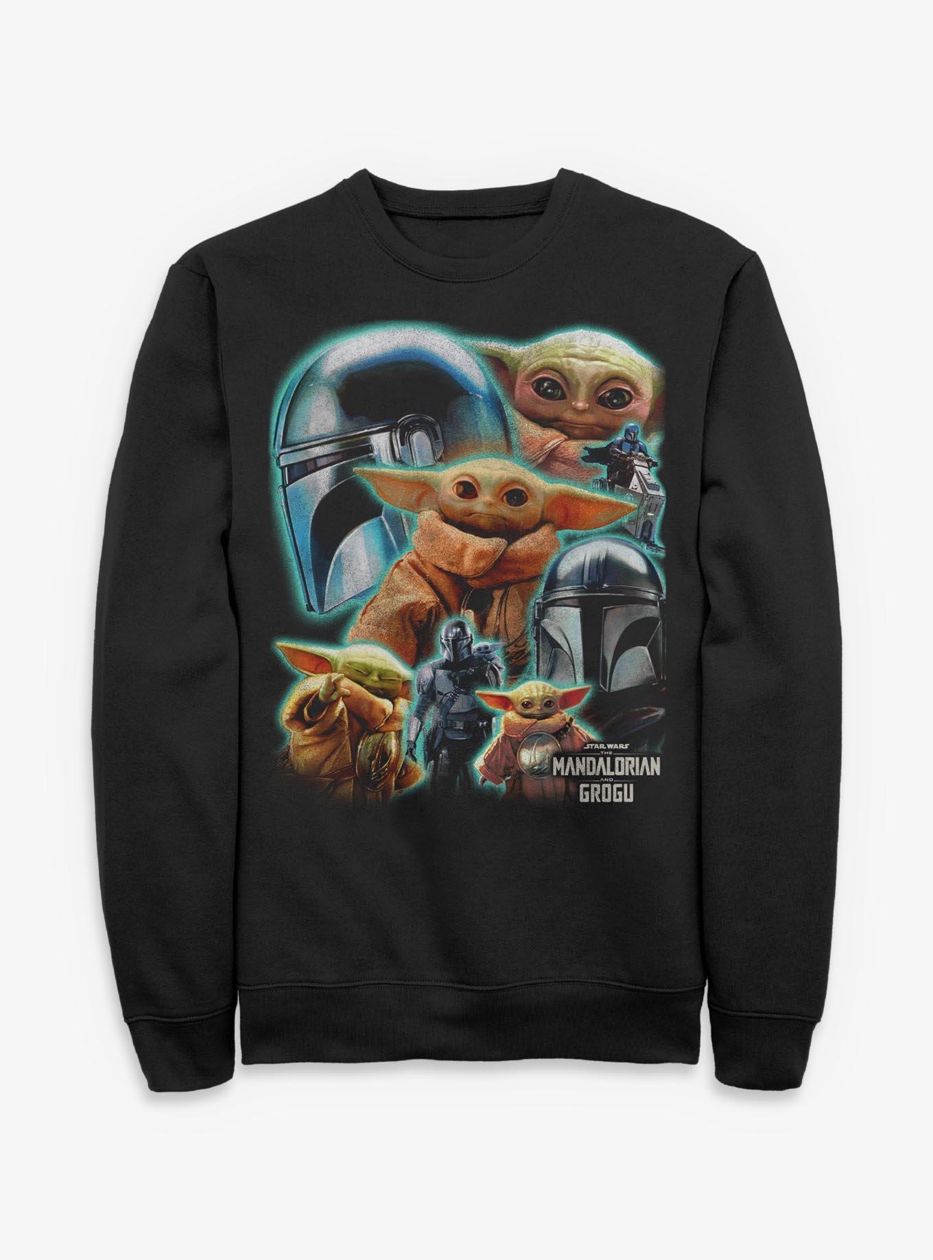 Star Wars: The Mandalorian And Grogu The Mandalorian & Grogu Cosmic Collage  Sweatshirt Her Universe Exclusive, , hi-res