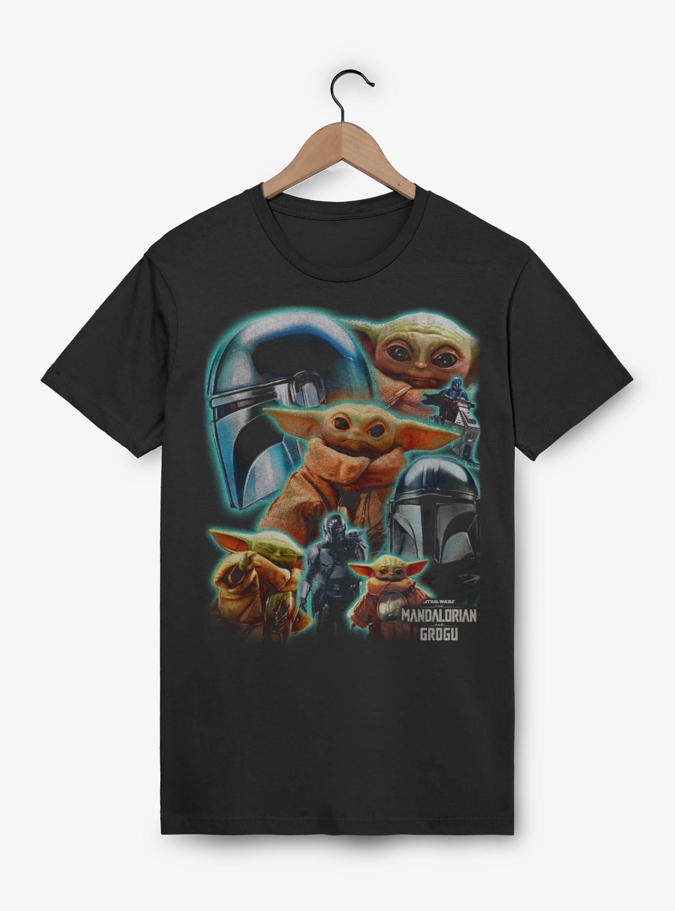 Star Wars: The Mandalorian And Grogu The Mandalorian & Grogu Cosmic Collage  T-Shirt Box Lunch Exclusive, , hi-res