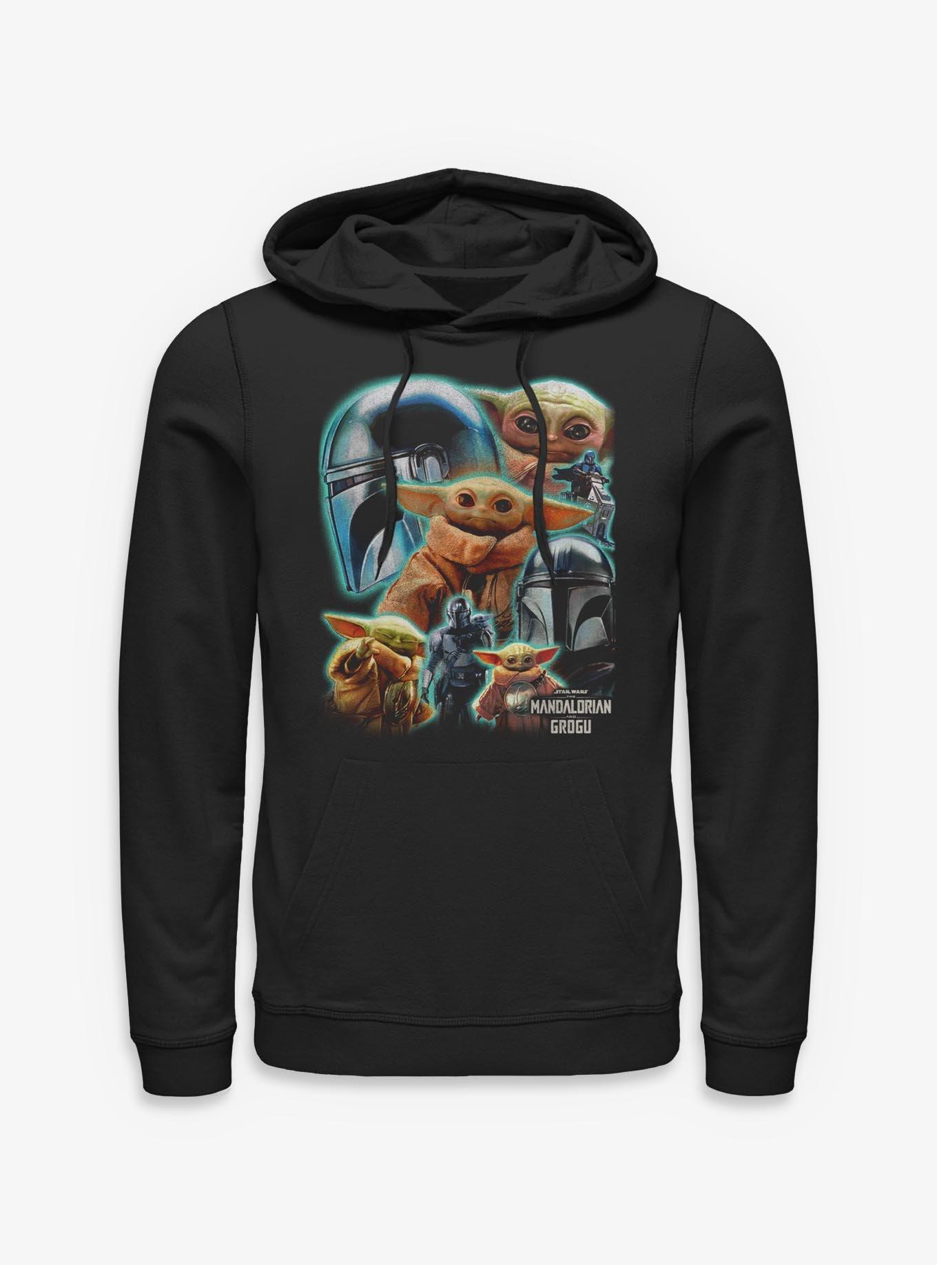 Star Wars: The Mandalorian And Grogu The Mandalorian & Grogu Cosmic Collage  Hoodie Box Lunch Exclusive, , hi-res