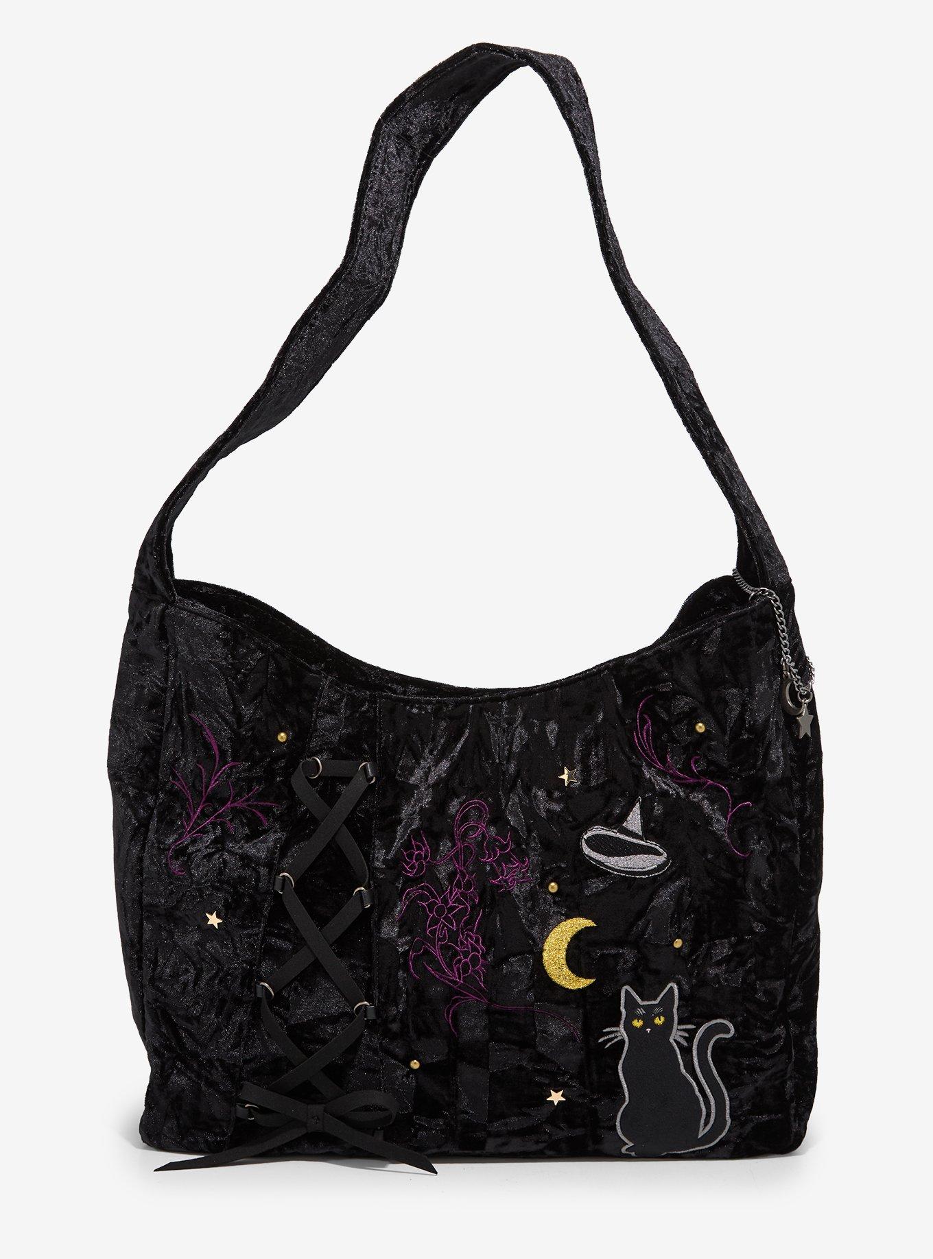 Practical Magic Icons Velvet Shoulder Bag, , hi-res
