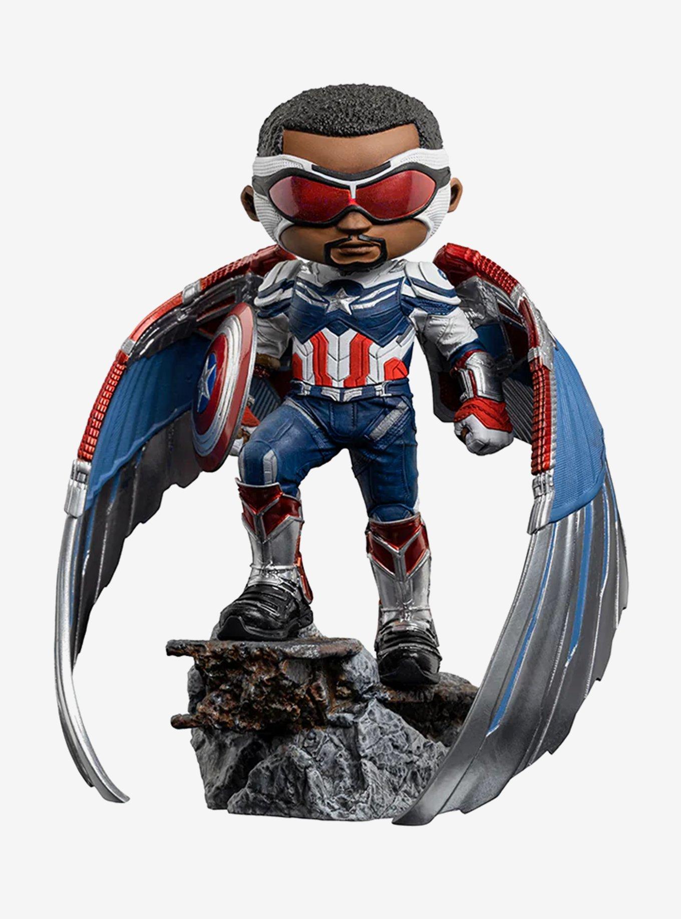 Iron Studios Marvel The Falcon and The Winter Soldier MiniCo Sam Wilson Captain America Figure, , hi-res