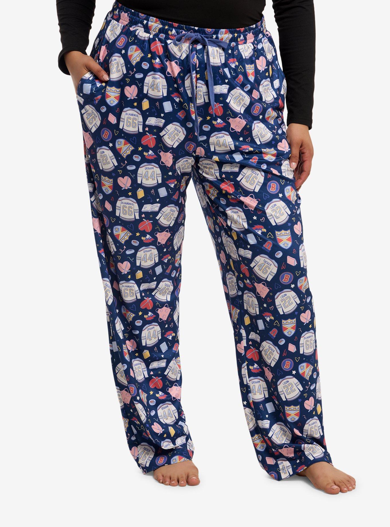 Off Campus Icons Pajama Pants Plus Size, , hi-res