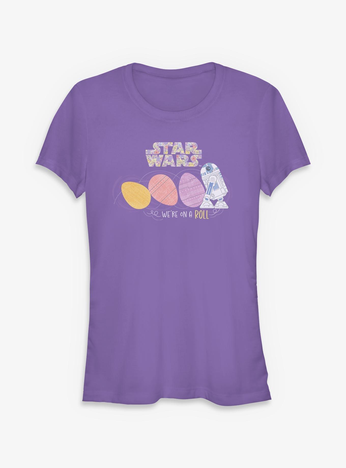 Star Wars R2D2 On A Roll Girls T-Shirt