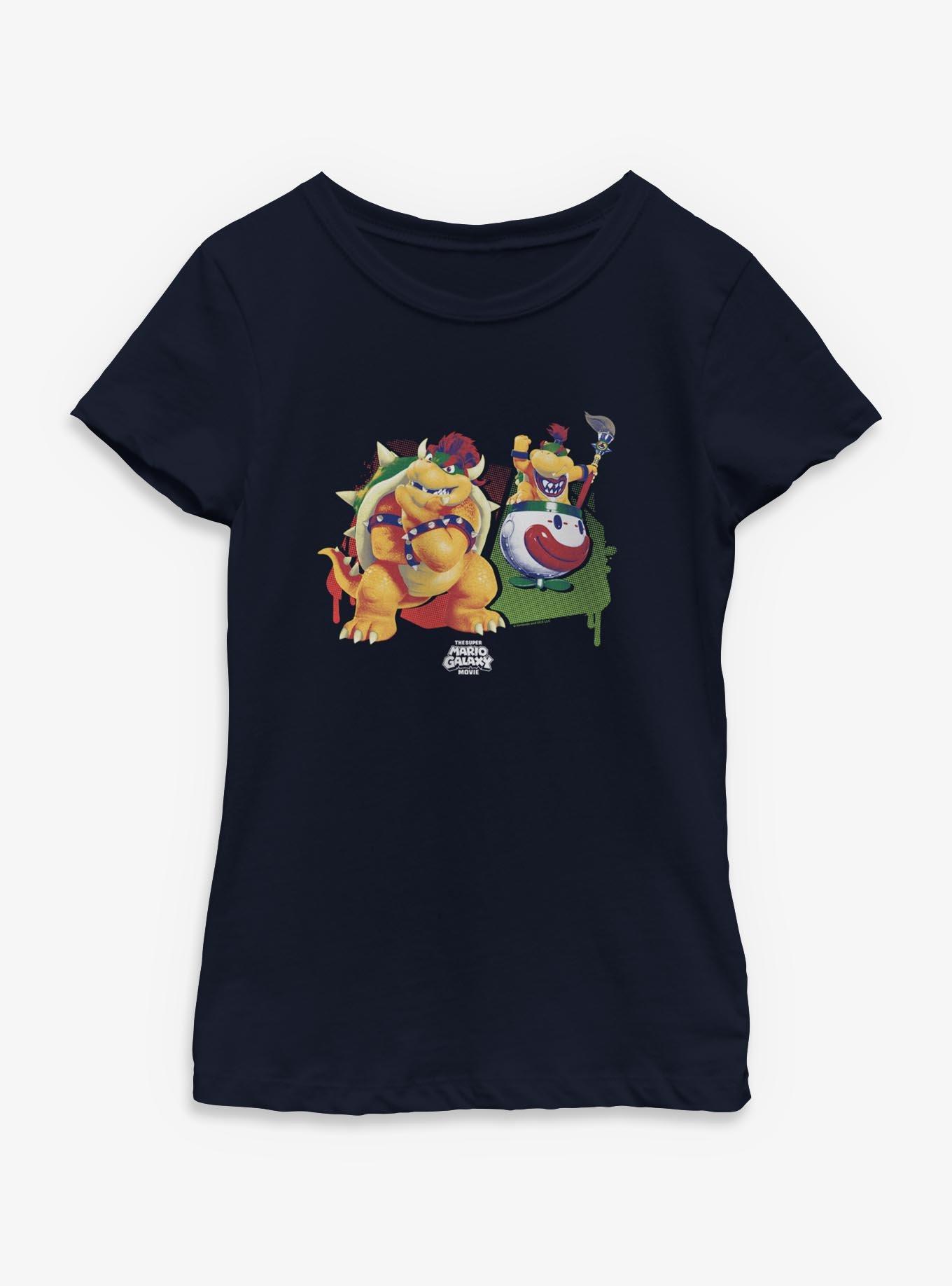 The Super Mario Galaxy Movie Bowser And Bowser Jr. Youth Girls T-Shirt, , hi-res