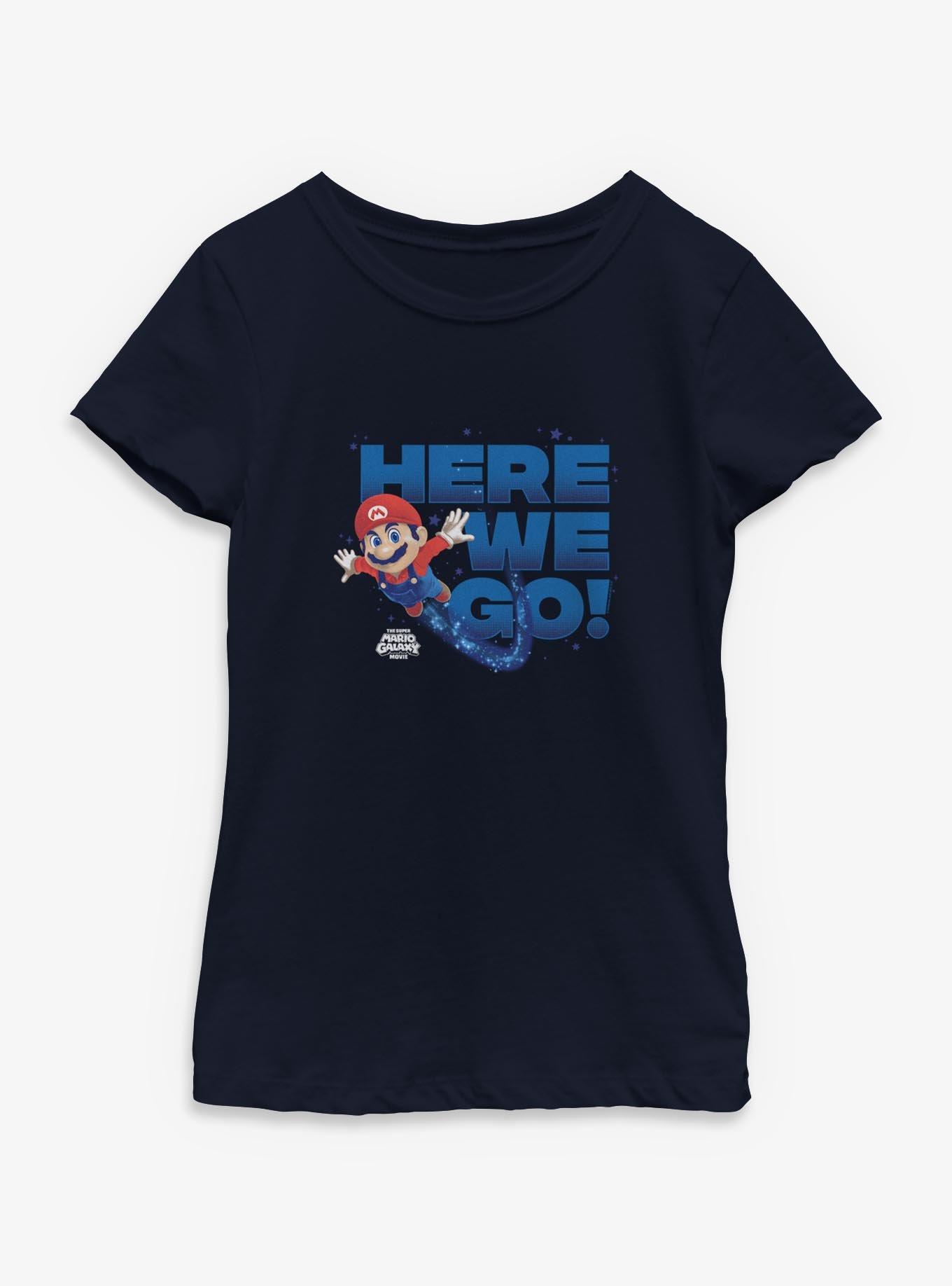 The Super Mario Galaxy Movie Here We Go Youth Girls T-Shirt, , hi-res