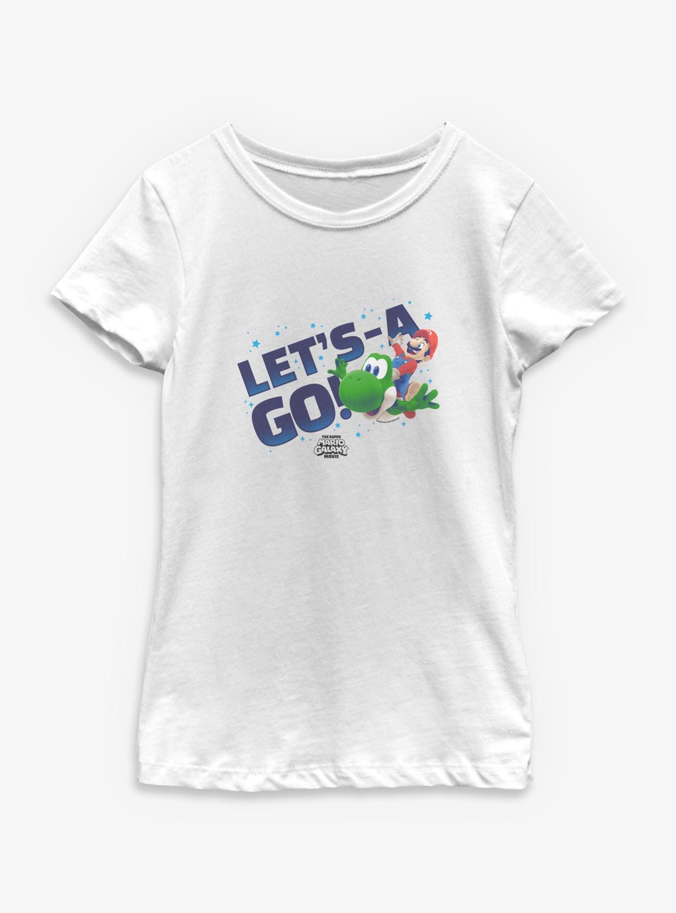 The Super Mario Galaxy Movie Let's-A Go Yoshi Youth Girls T-Shirt, , hi-res