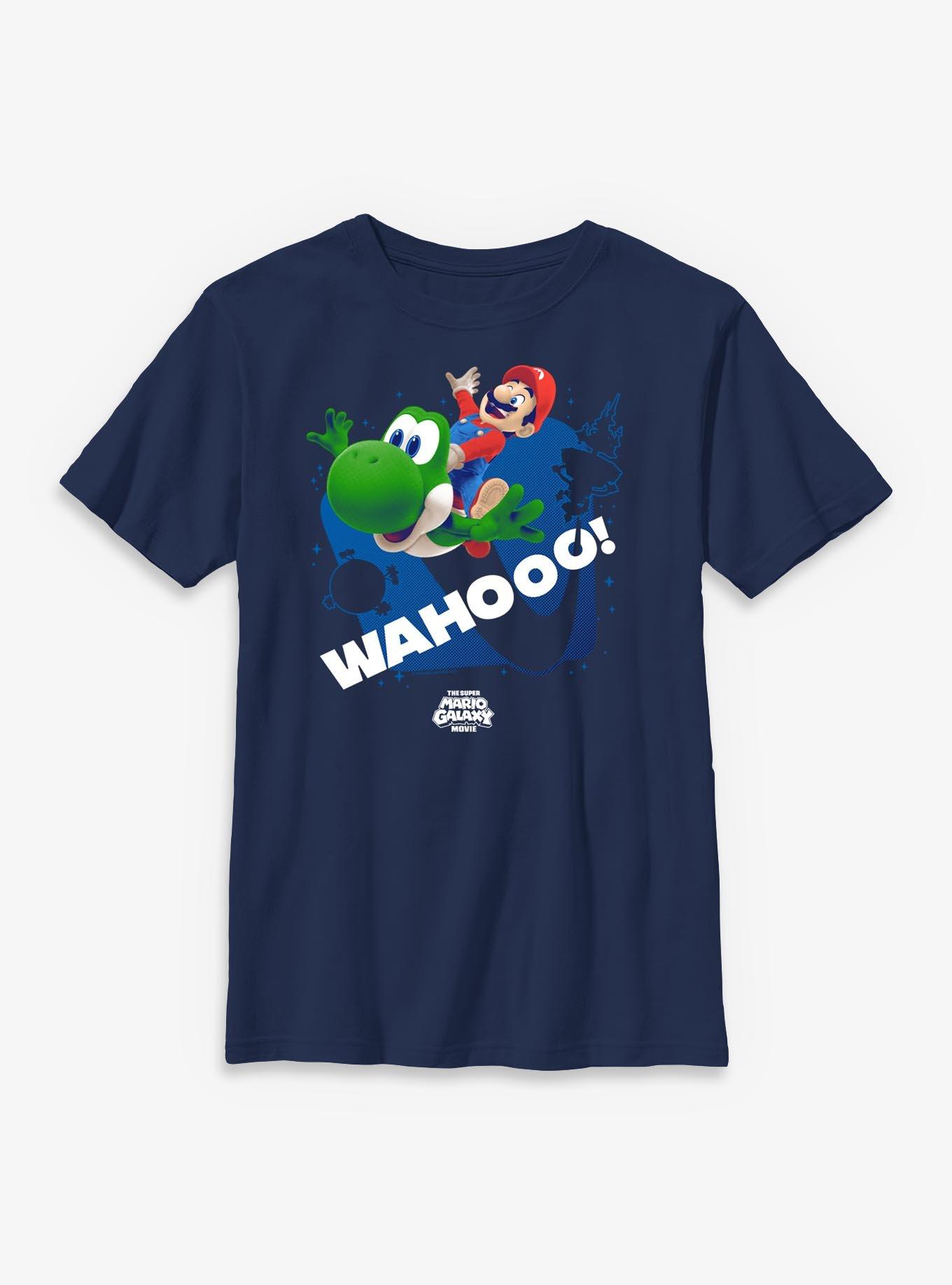 The Super Mario Galaxy Movie Wahooo Mario And Yoshi Youth T-Shirt, , hi-res