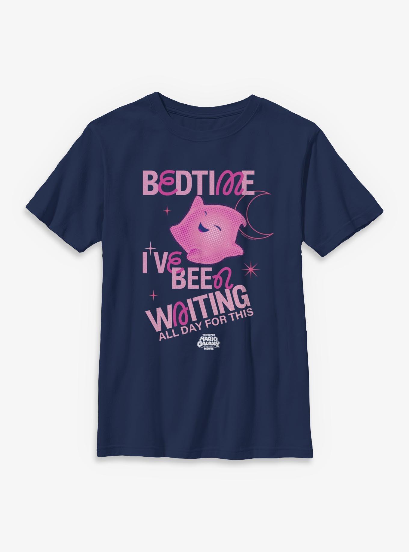 The Super Mario Galaxy Movie Luma Star I've Been Waiting All Day Bedtime Youth T-Shirt