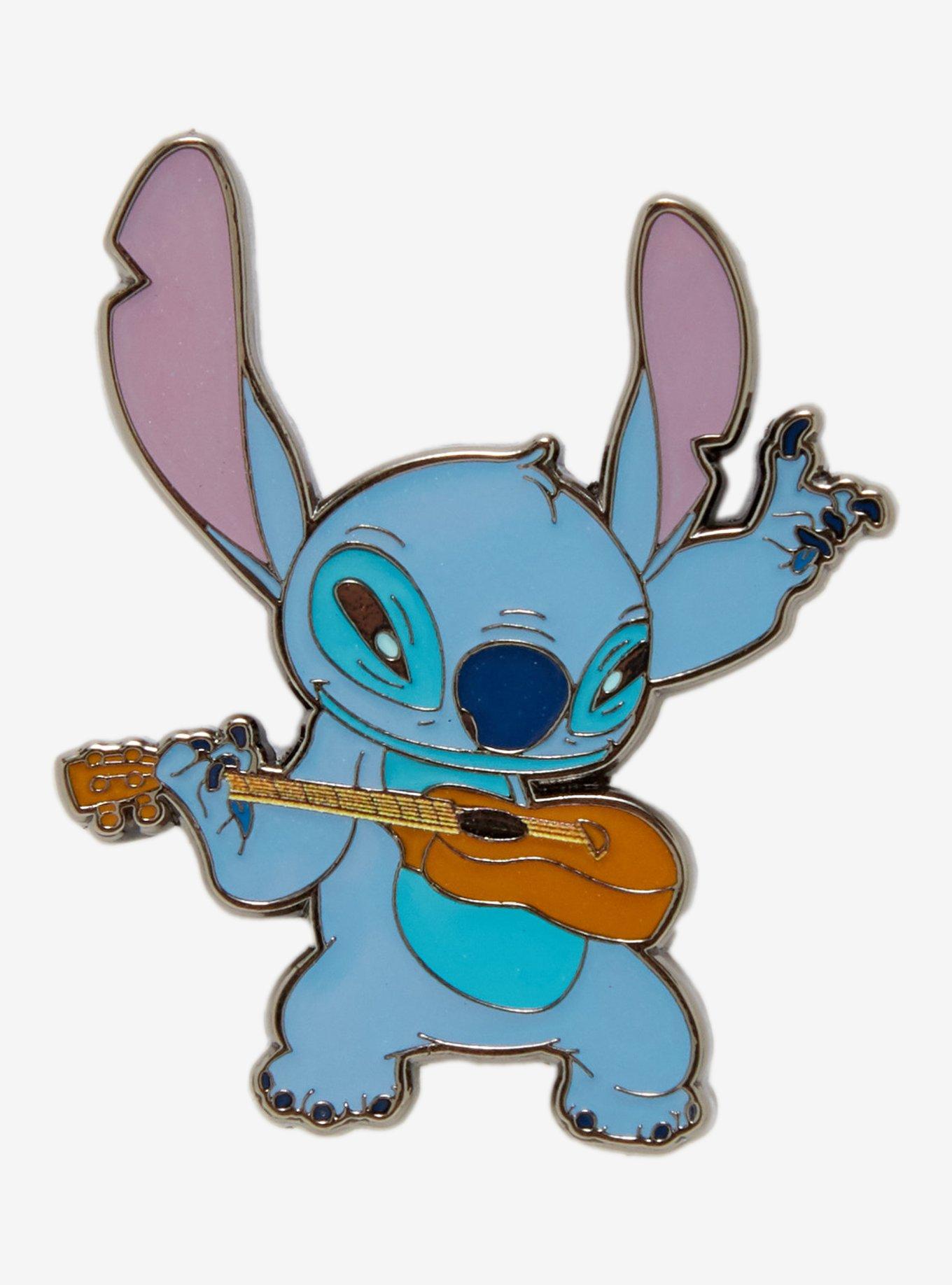 Loungefly Disney Stitch Ukulele Enamel Pin Hot Topic Exclusive, , hi-res
