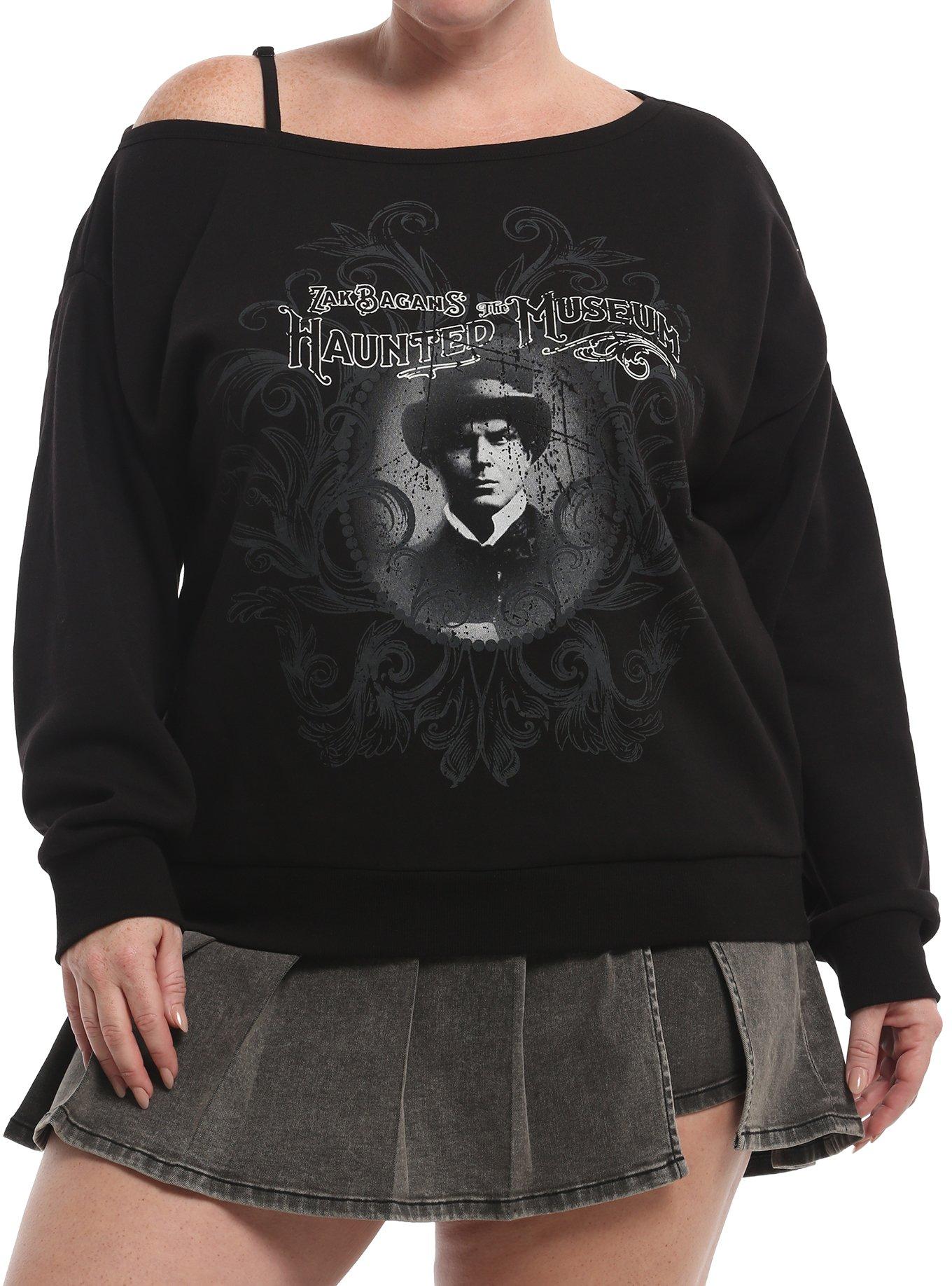 Zak Bagans Haunted Museum Girls Off-Shoulder Sweatshirt Plus Size