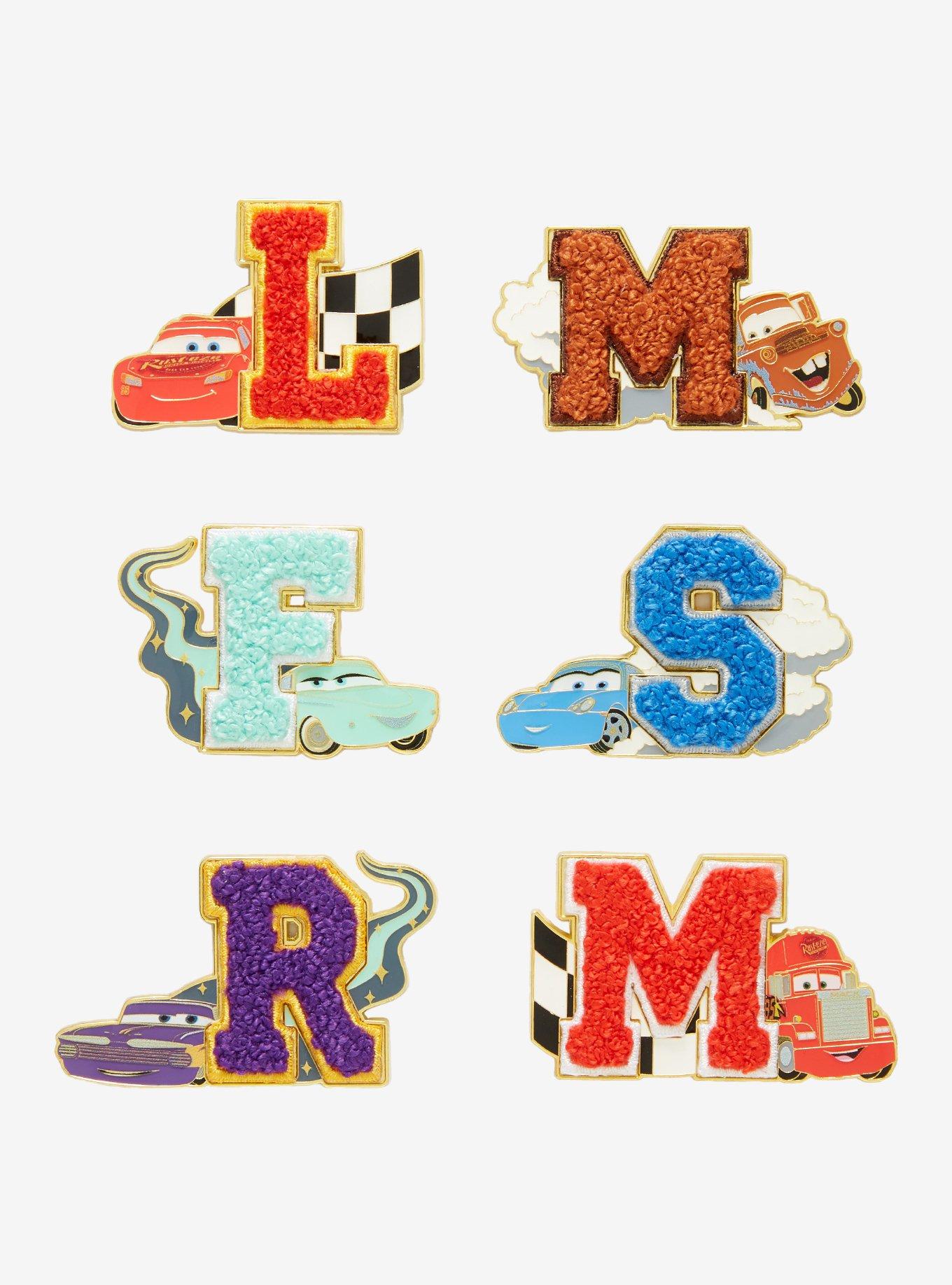 Loungefly Disney Pixar Cars Chenille Letters Blind Box Enamel Pin - BoxLunch Exclusive, , hi-res