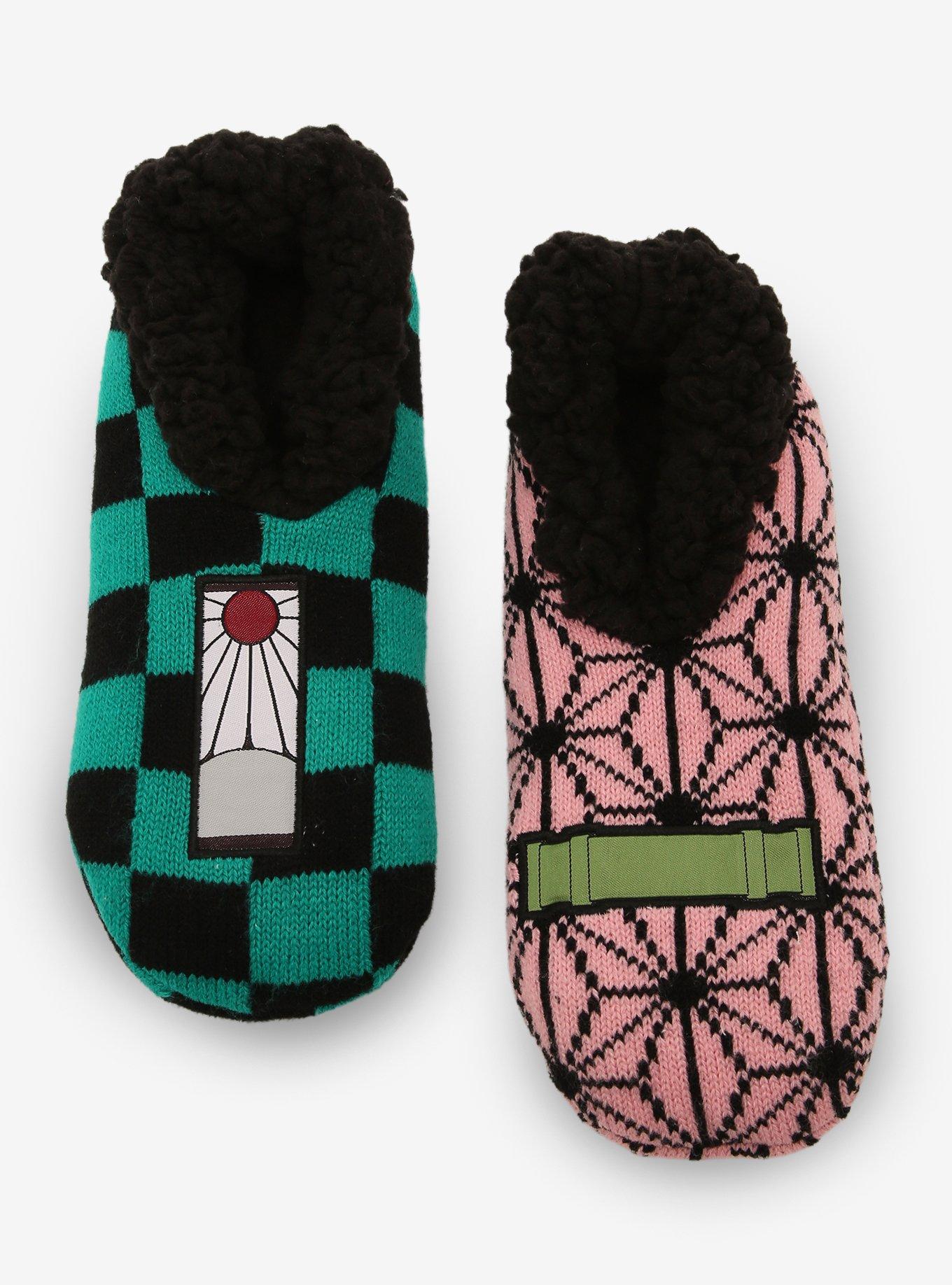 Demon Slayer: Kimetsu no Yaiba Tanjiro & Nezuko Slipper Socks - BoxLunch Exclusive