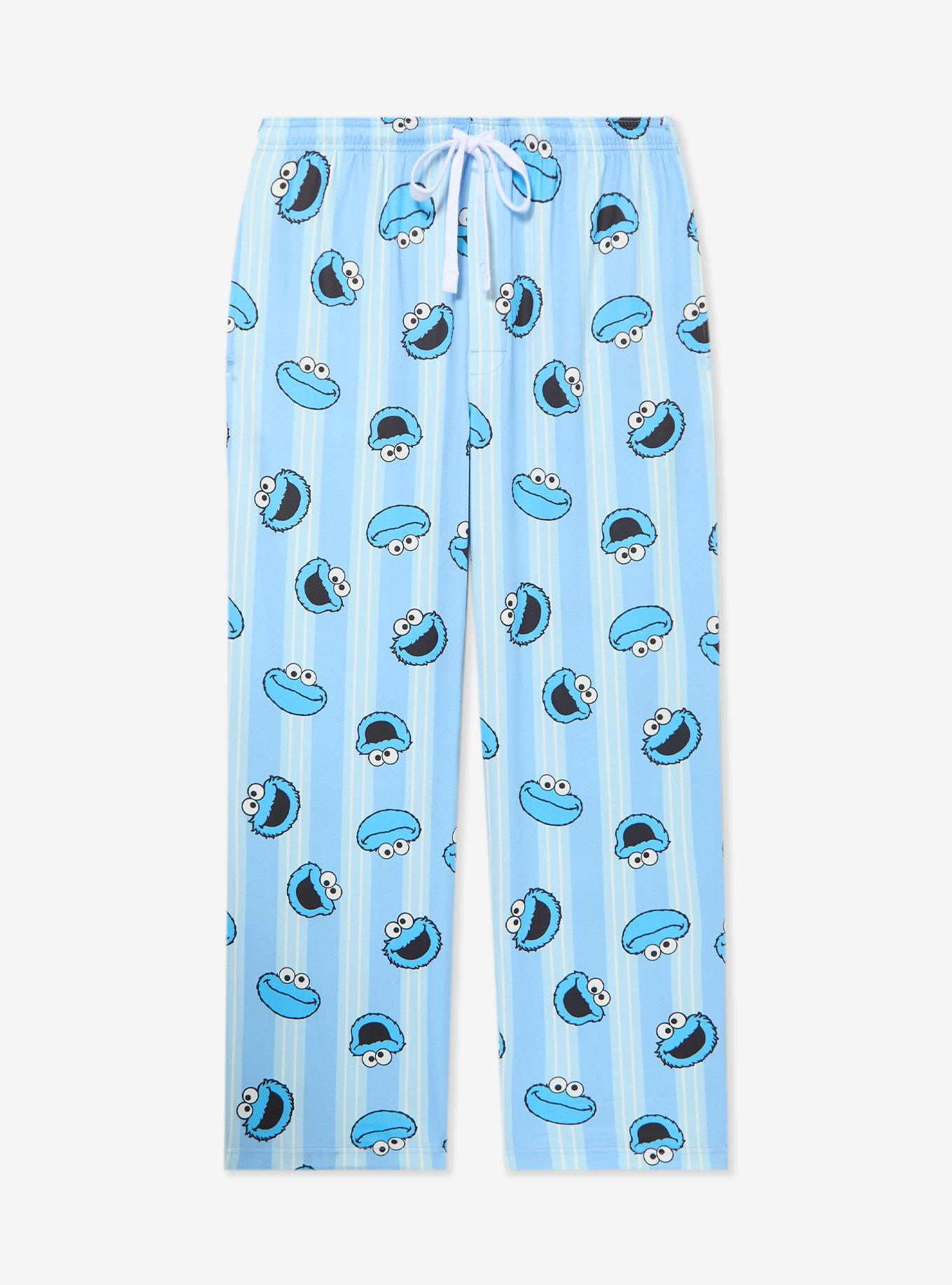 Sesame Street Cookie Monster Striped Sleep Pants - BoxLunch