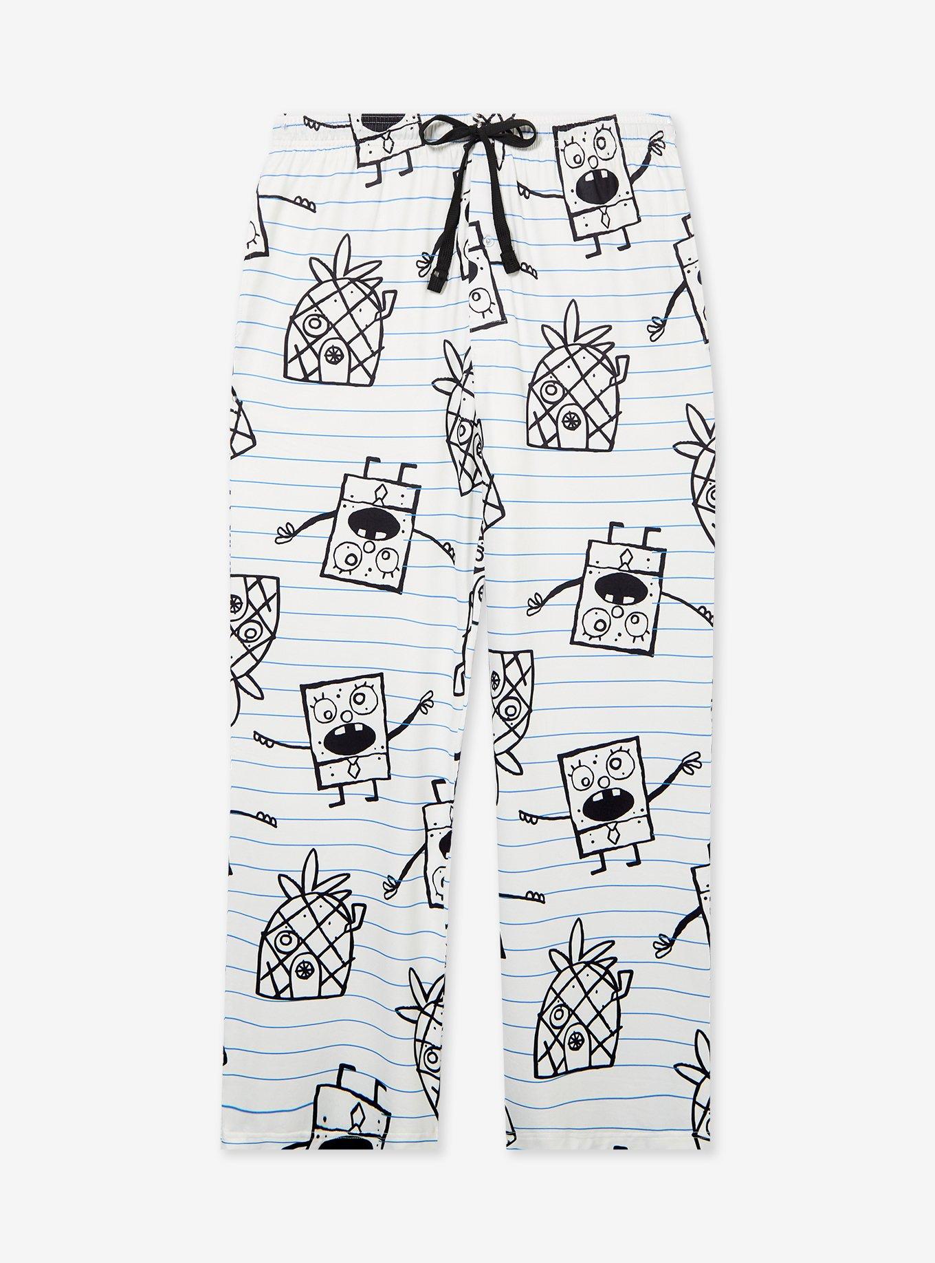 SpongeBob SquarePants DoodleBob Allover Print Sleep Pants &mdash; BoxLunch Exclusive, , hi-res