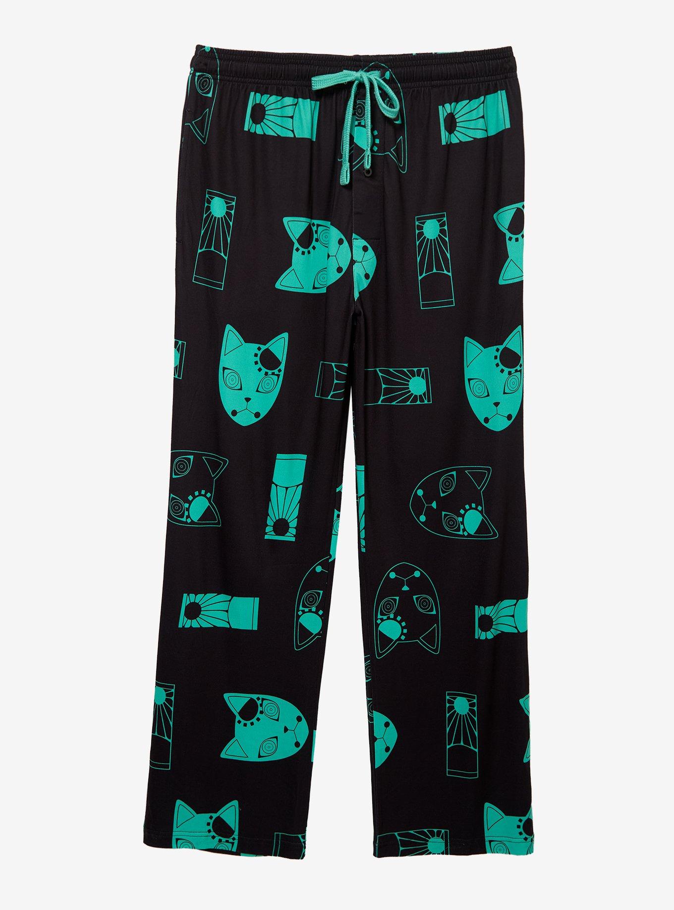 Demon Slayer: Kimetsu no Yaiba Tanjiro Tonal Icons Allover Print Sleep Pants - BoxLunch Exclusive, , hi-res