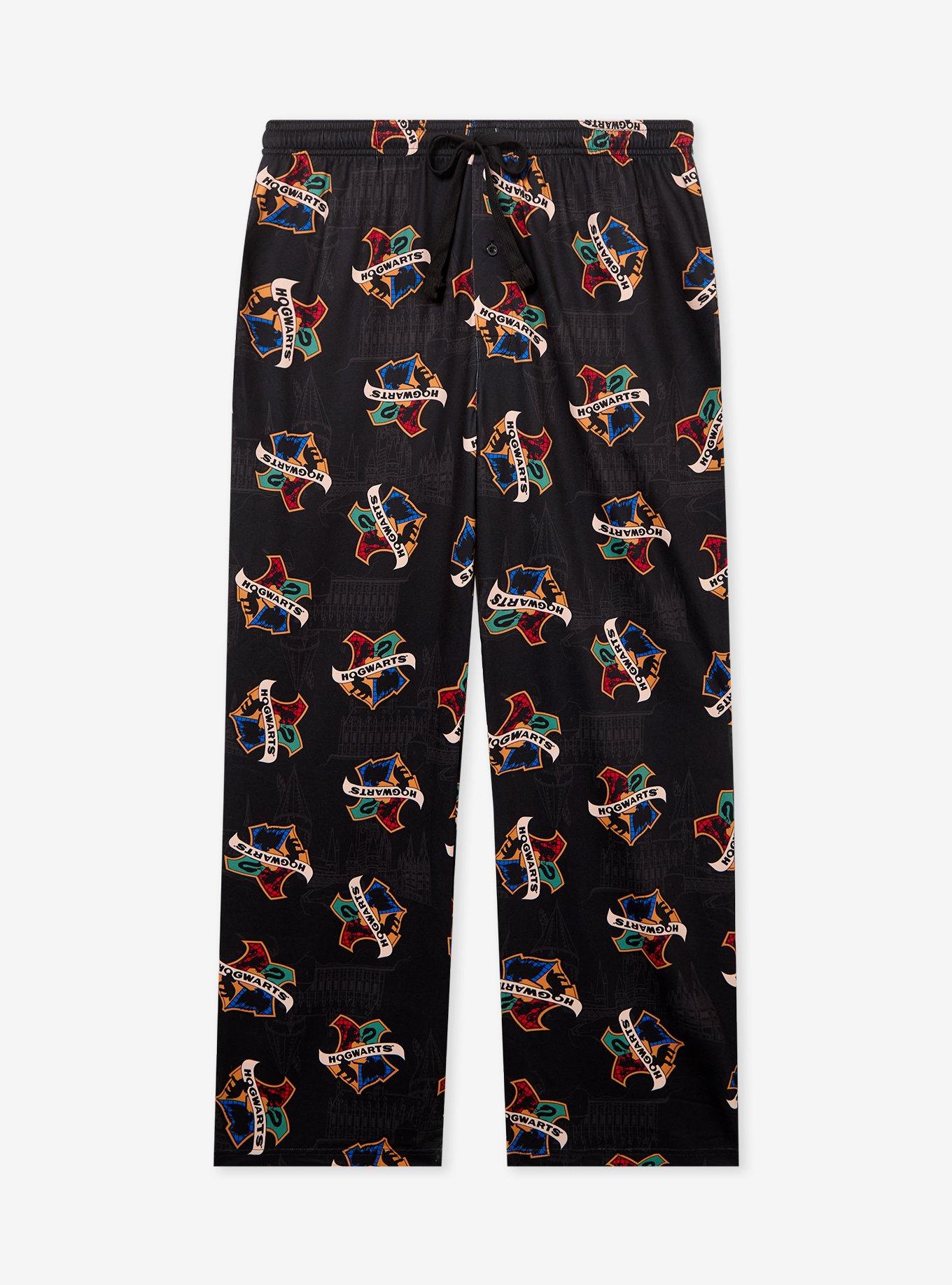Harry Potter Hogwarts House Crest Allover Print Sleep Pants &mdash; BoxLunch Exclusive, , hi-res