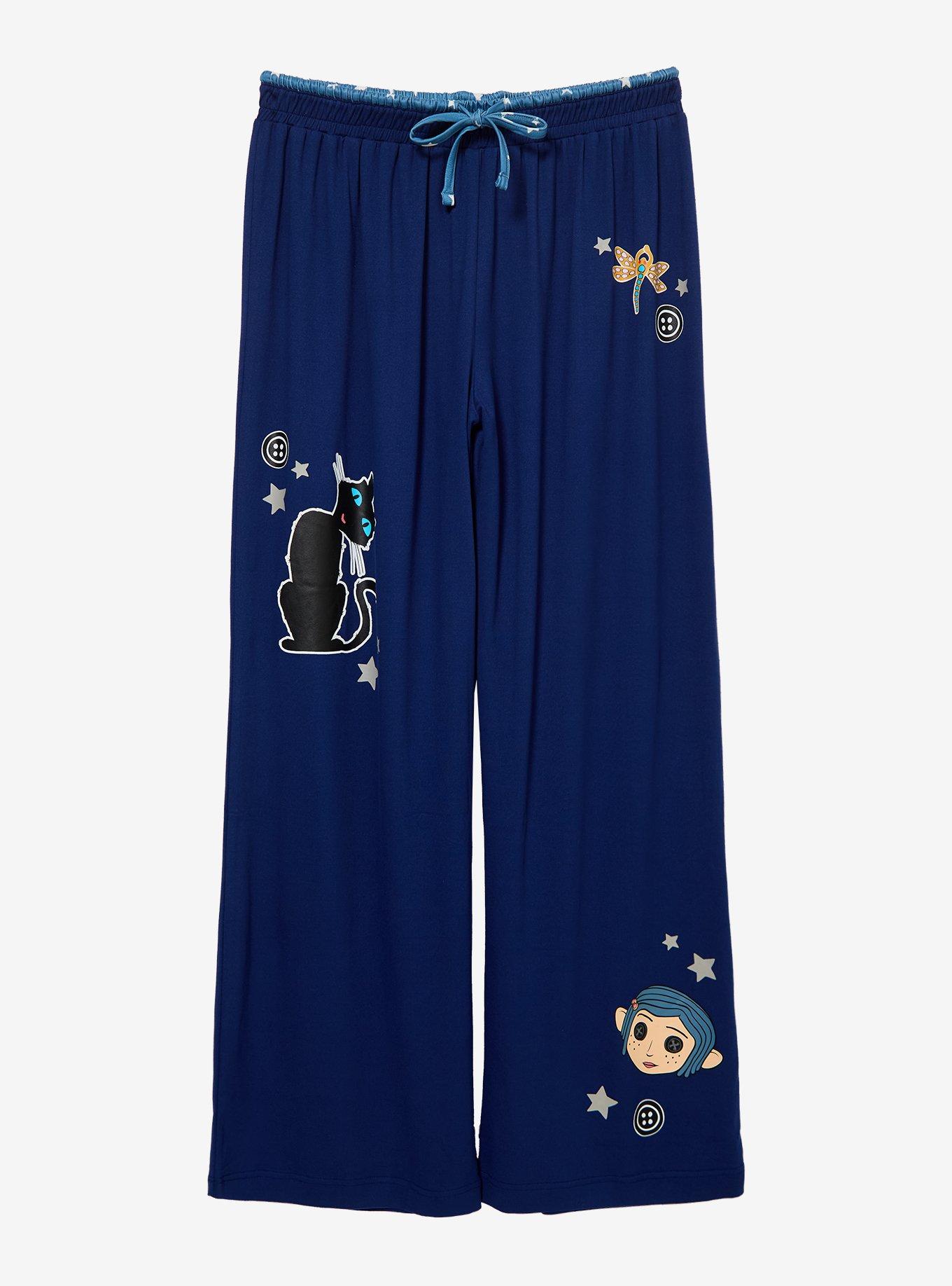 Coraline Icons Double Waistband Women's Sleep Pants - BoxLunch Exclusive, , hi-res