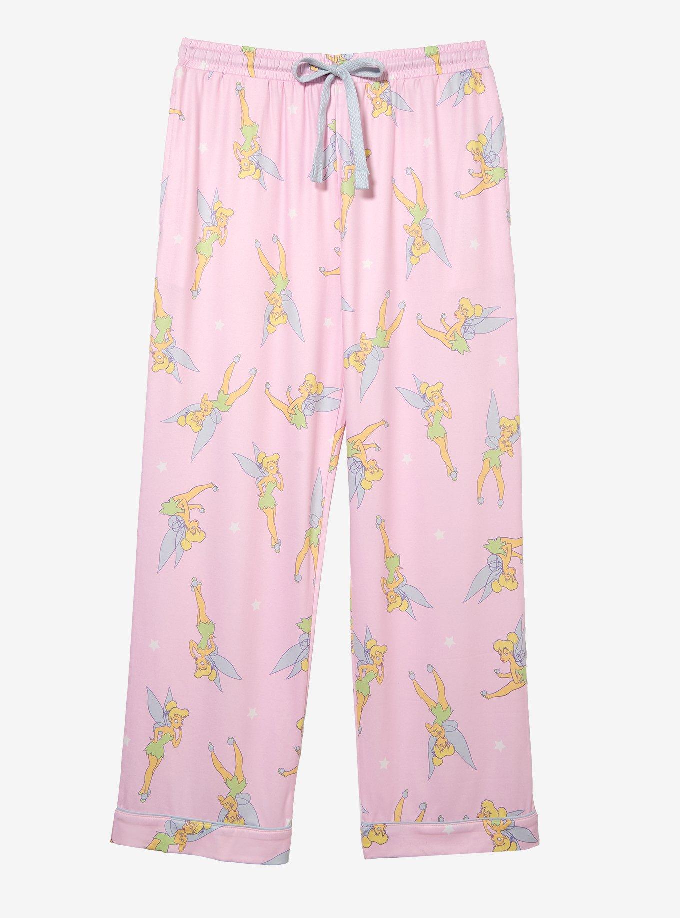 Disney Peter Pan Tinker Bell Allover Print Women's Plus Size Sleep Pants - BoxLunch Exclusive, , hi-res