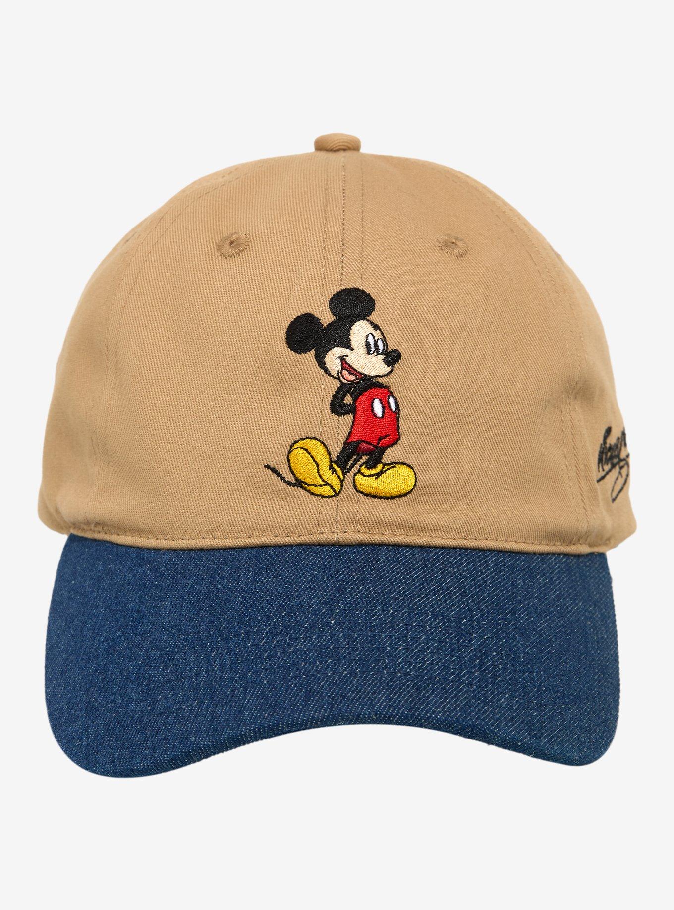 Disney Mickey Mouse Embroidered Denim Brim Ball Cap - BoxLunch Exclusive