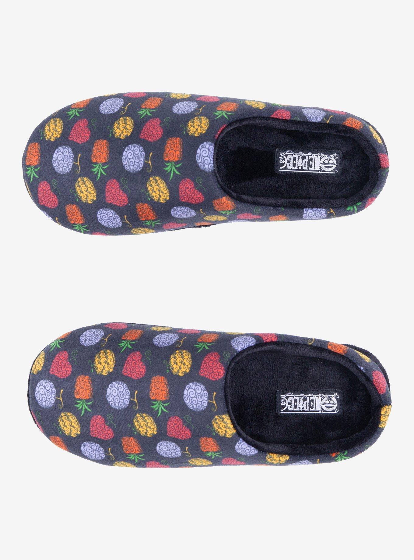 One Piece Devil Fruits Allover Print Slippers - BoxLunch Exclusive, , hi-res
