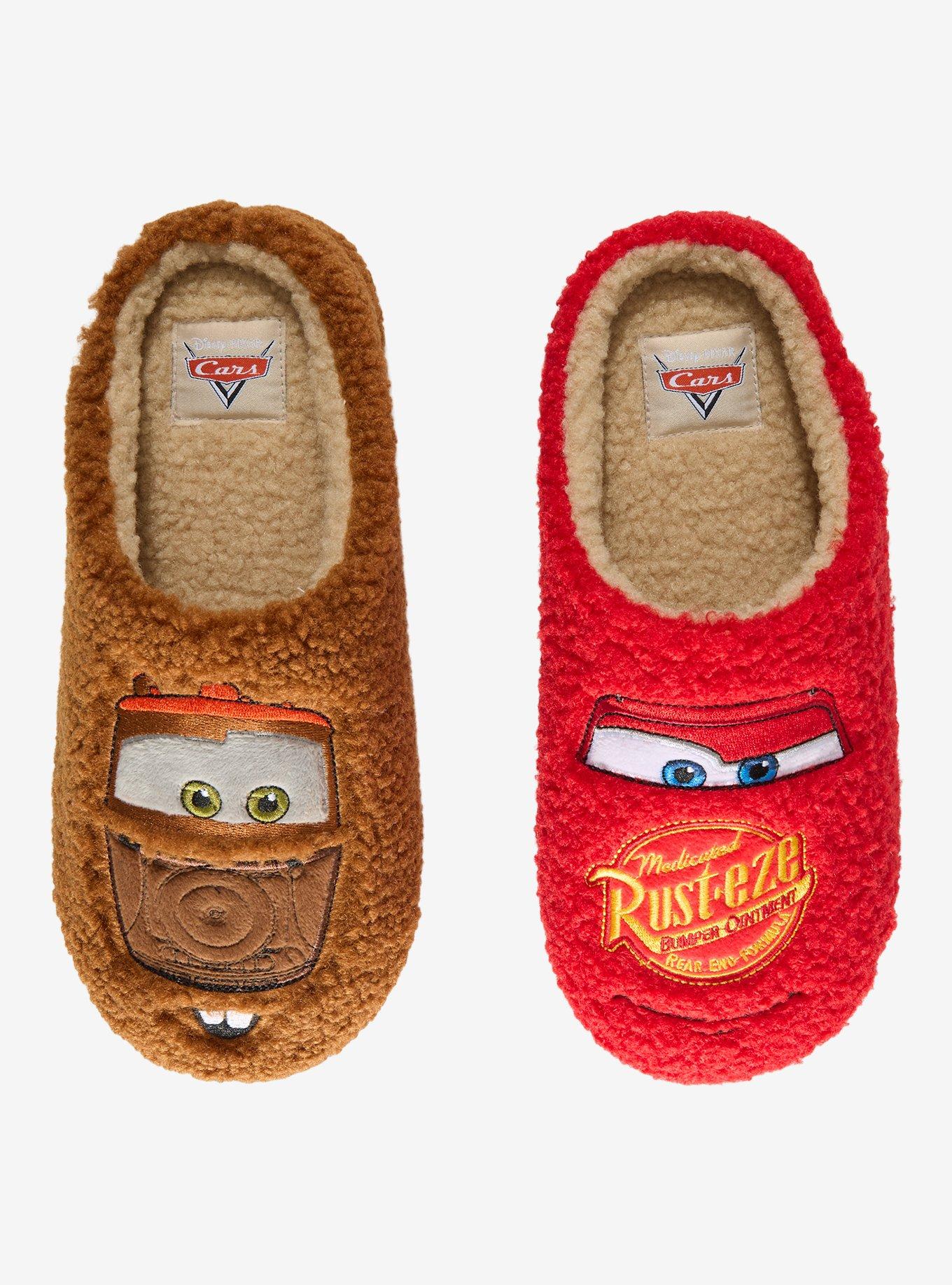 Disney Pixar Cars Lightning McQueen & Mater Sherpa Slippers - BoxLunch Exclusive, , hi-res
