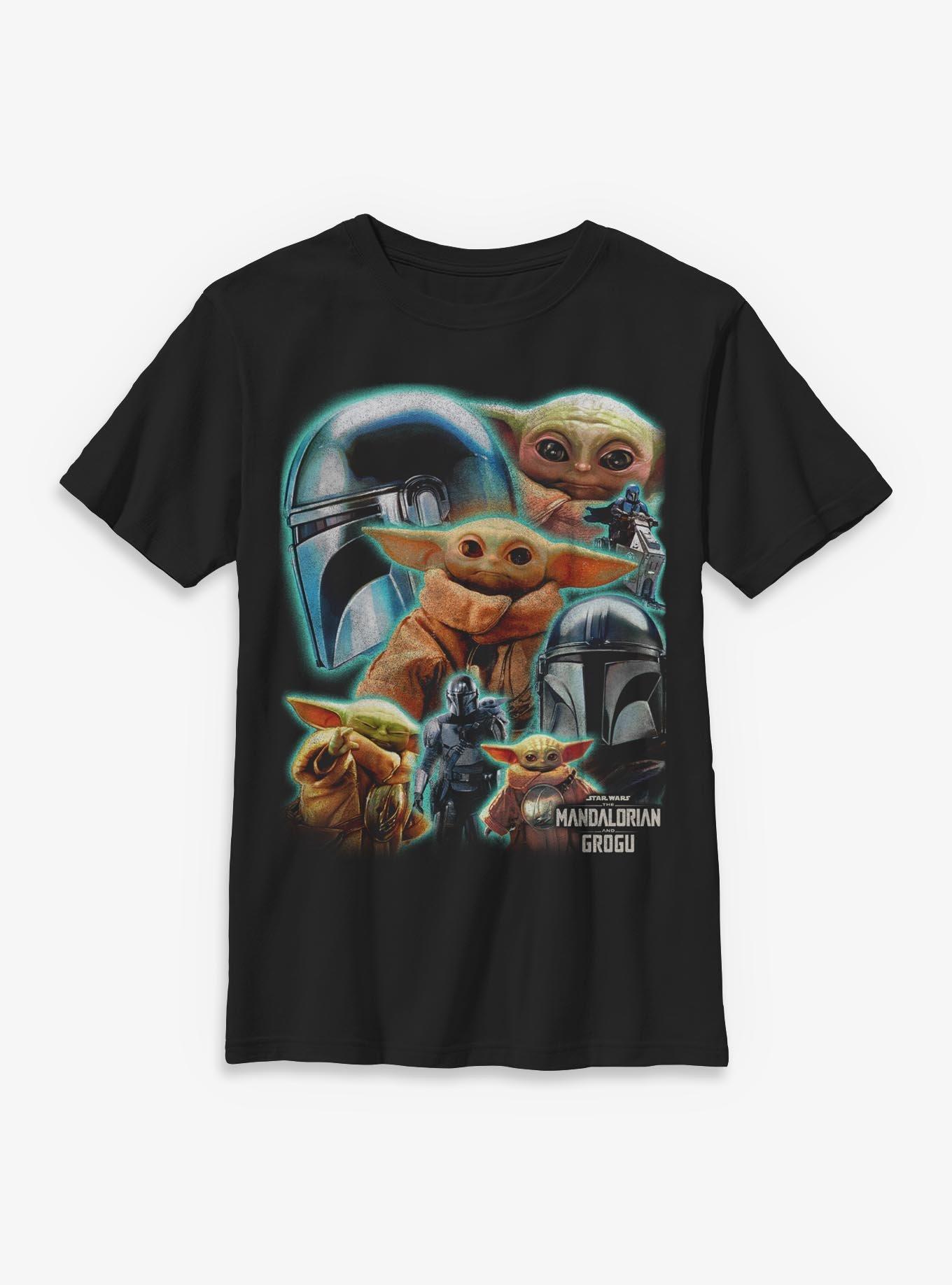 Star Wars: The Mandalorian And Grogu & Cosmic Collage  Youth T-Shirt Box Lunch Exclusive