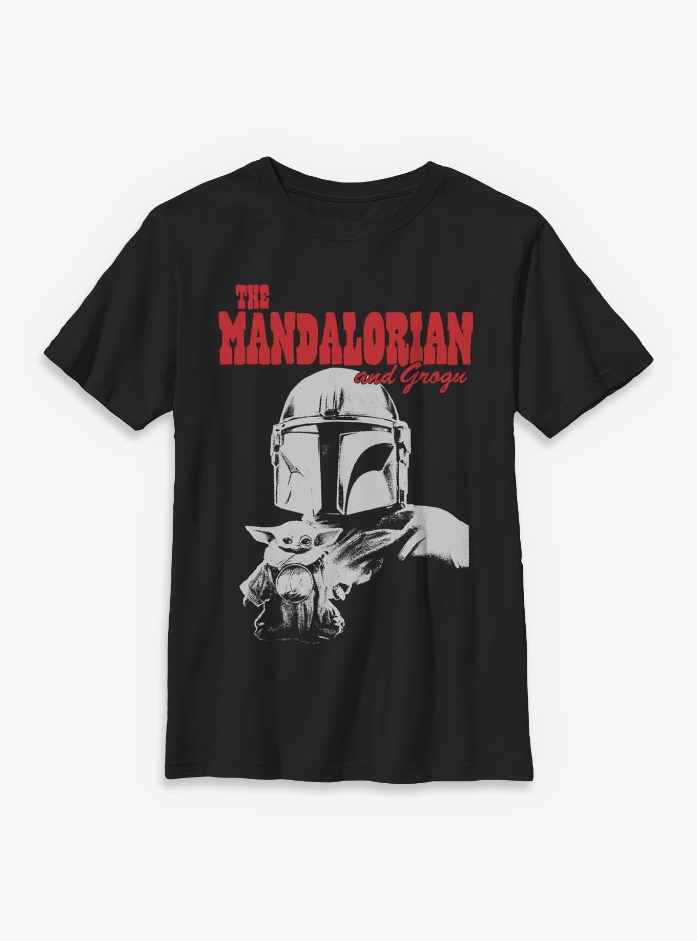 Star Wars: The Mandalorian And Grogu The Mandalorian & Grogu Duo Hunters Youth T-Shirt Box Lunch Exclusive, , hi-res
