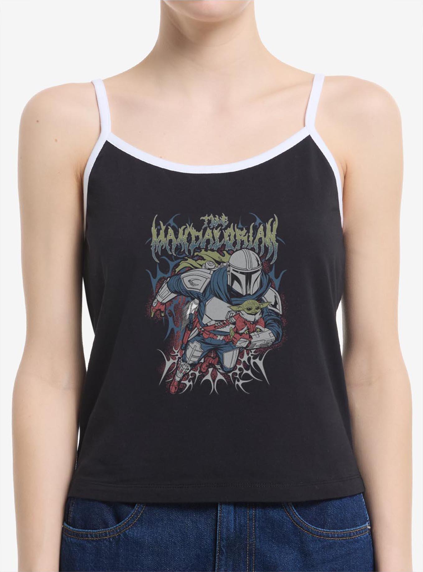 Star Wars: The Mandalorian And Grogu & Duo Hunters Metal Font Style Womens Cami Box Lunch Exclusive