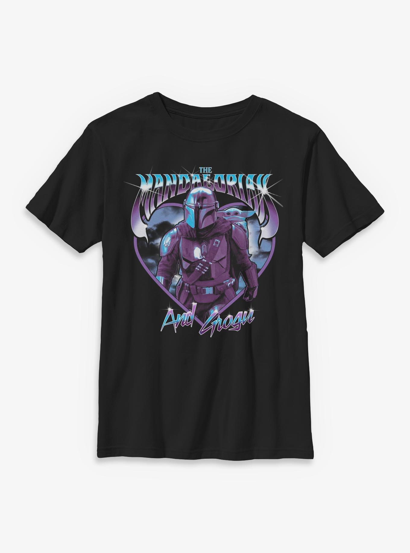 Star Wars: The Mandalorian And Grogu The Mandalorian & Grogu Heart Icon Youth T-Shirt Box Lunch Exclusive, , hi-res