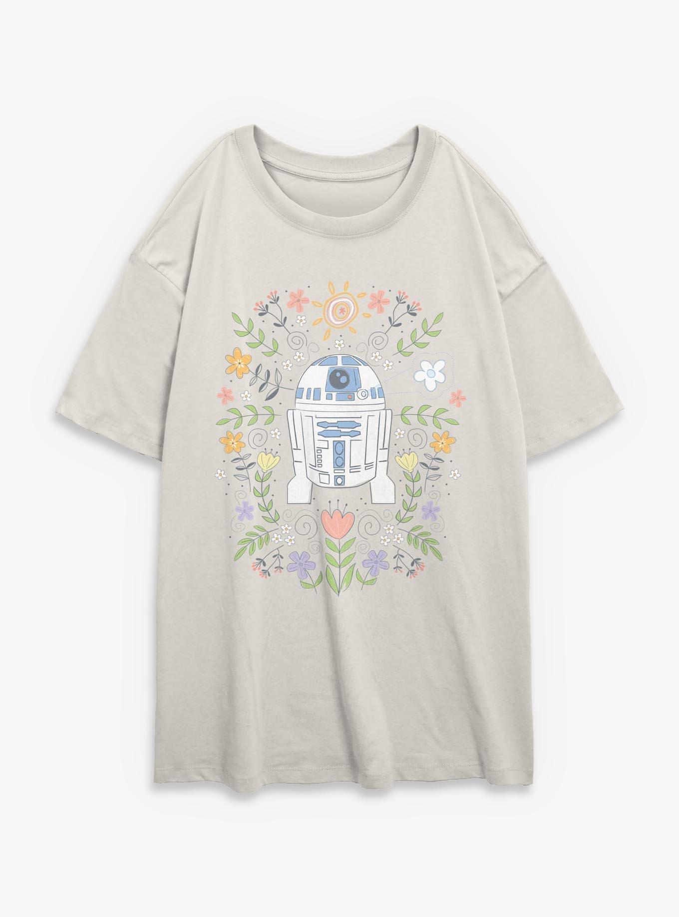 Star Wars R2-D2 Flower Spring Girls Oversized T-Shirt