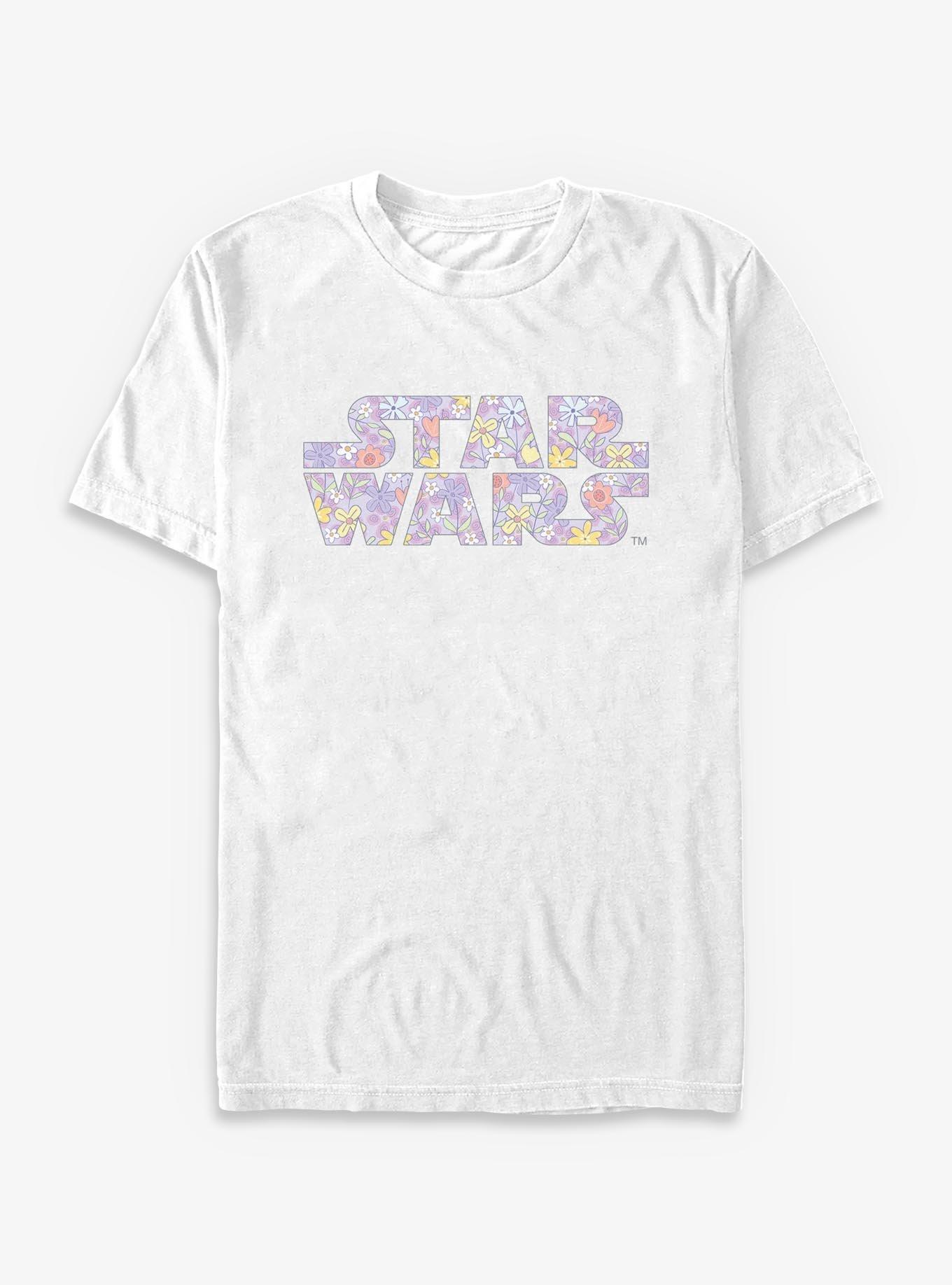 Star Wars Spring Flower Logo T-Shirt, WHITE, hi-res
