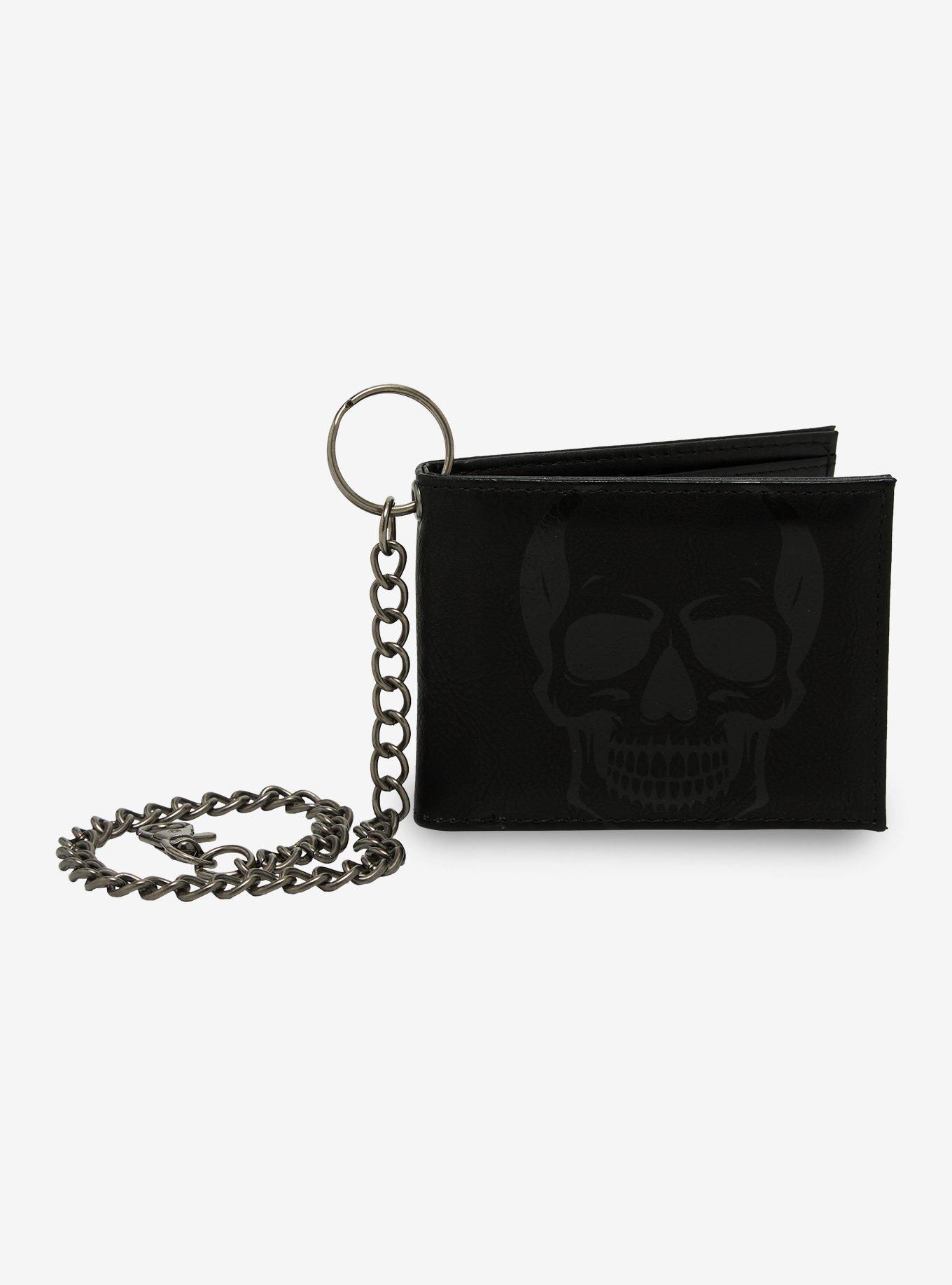 Skull Debossed Bifold Chain Wallet | Hot Topic