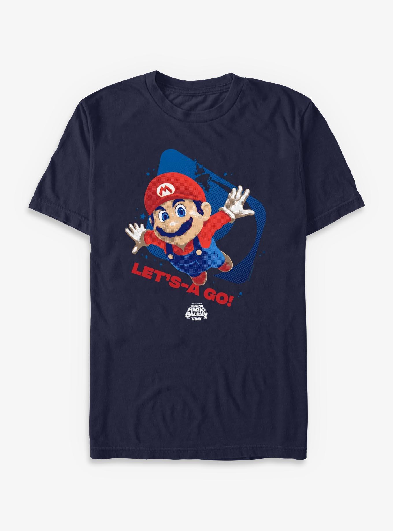 The Super Mario Galaxy Movie Mario Let's A Go T-Shirt, , hi-res