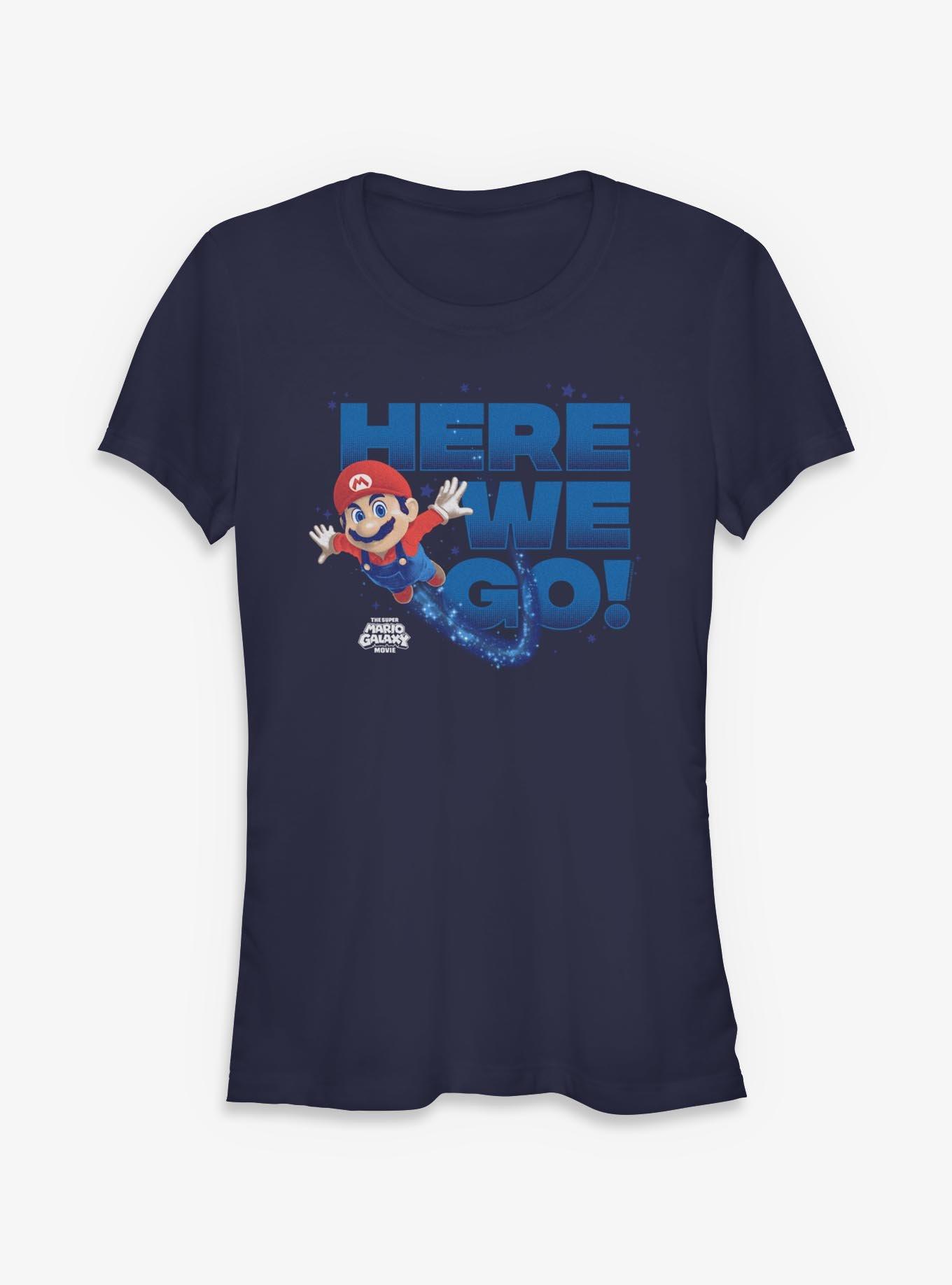 The Super Mario Galaxy Movie Mario Here We Go Girls T-Shirt, , hi-res