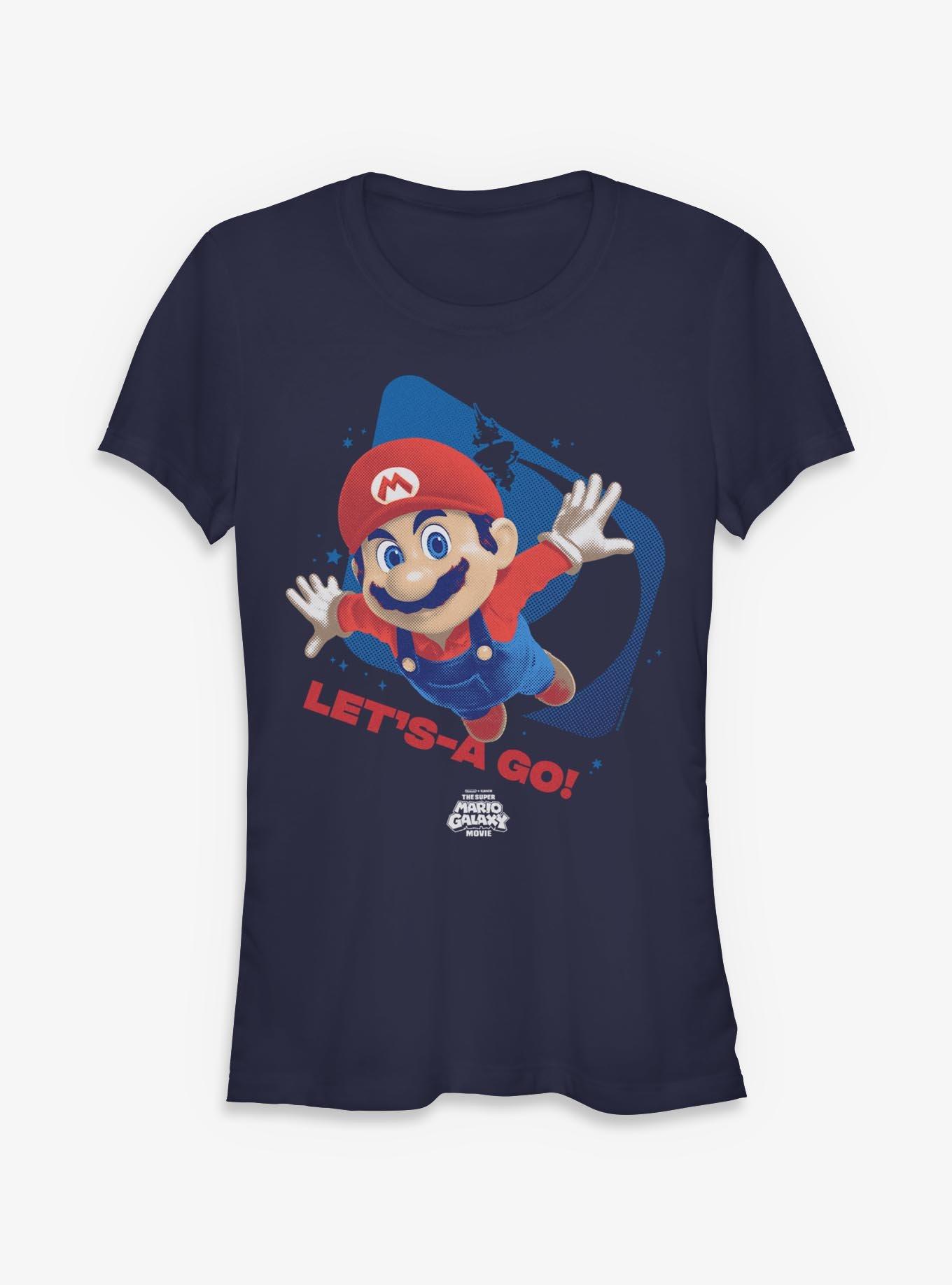 The Super Mario Galaxy Movie Mario Let's A Go Girls T-Shirt, , hi-res