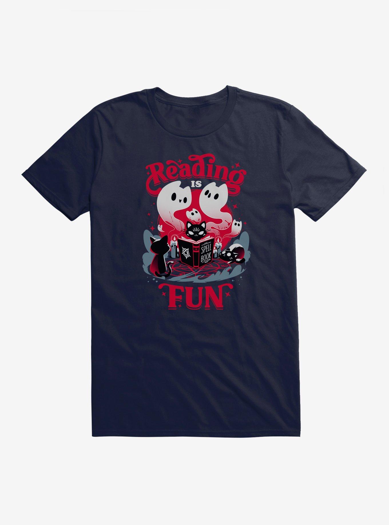 Reading Is Fun Cat Ghosts T-Shirt, , hi-res