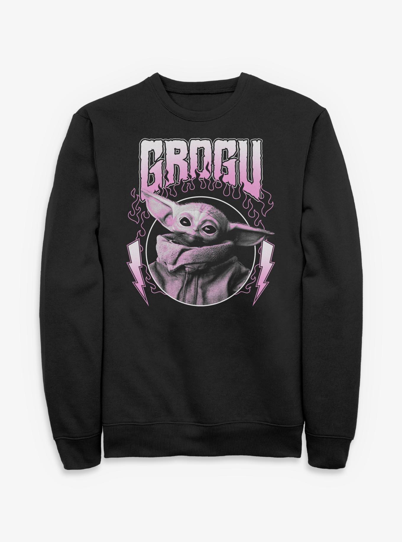 Star Wars The Mandalorian Grogu Metal Sweatshirt Hot Topic Exclusive, , hi-res