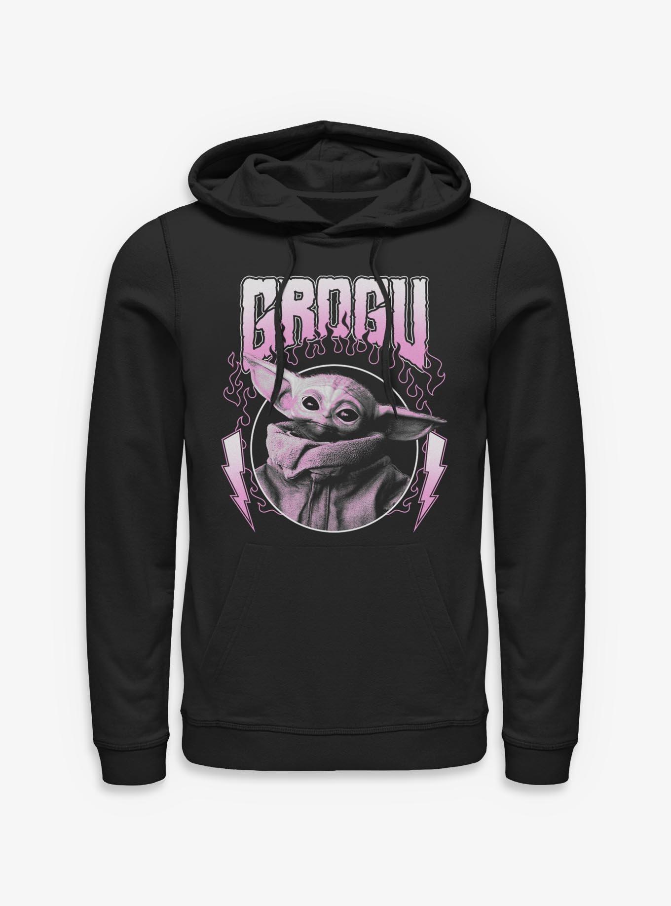 Star Wars The Mandalorian Grogu Metal Hoodie Hot Topic Exclusive, , hi-res
