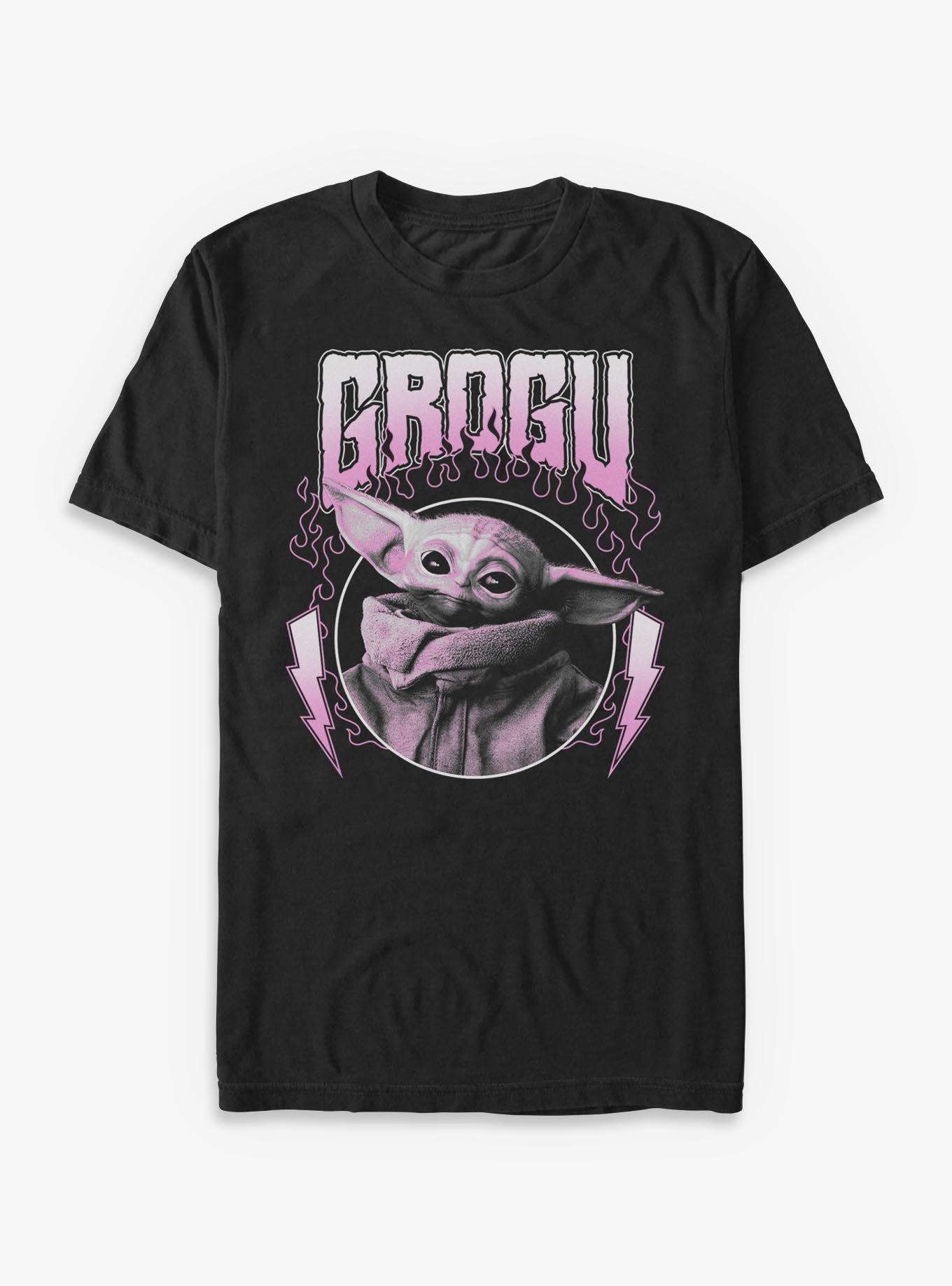Star Wars The Mandalorian Grogu Metal T-Shirt Hot Topic Exclusive, , hi-res