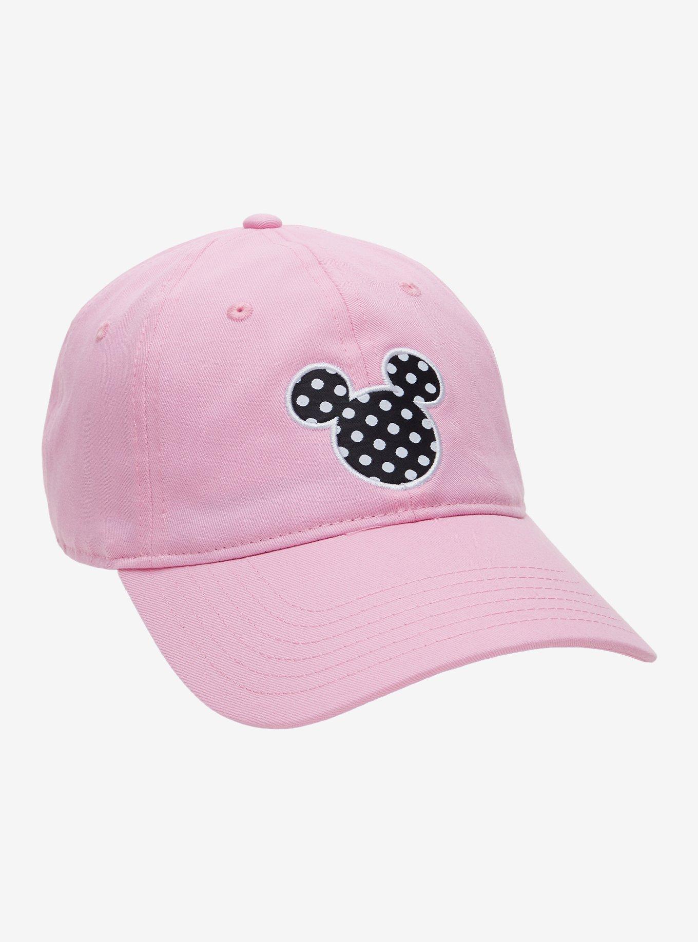 Disney Pink Mickey Mouse Polka Dot Dad Cap, , hi-res