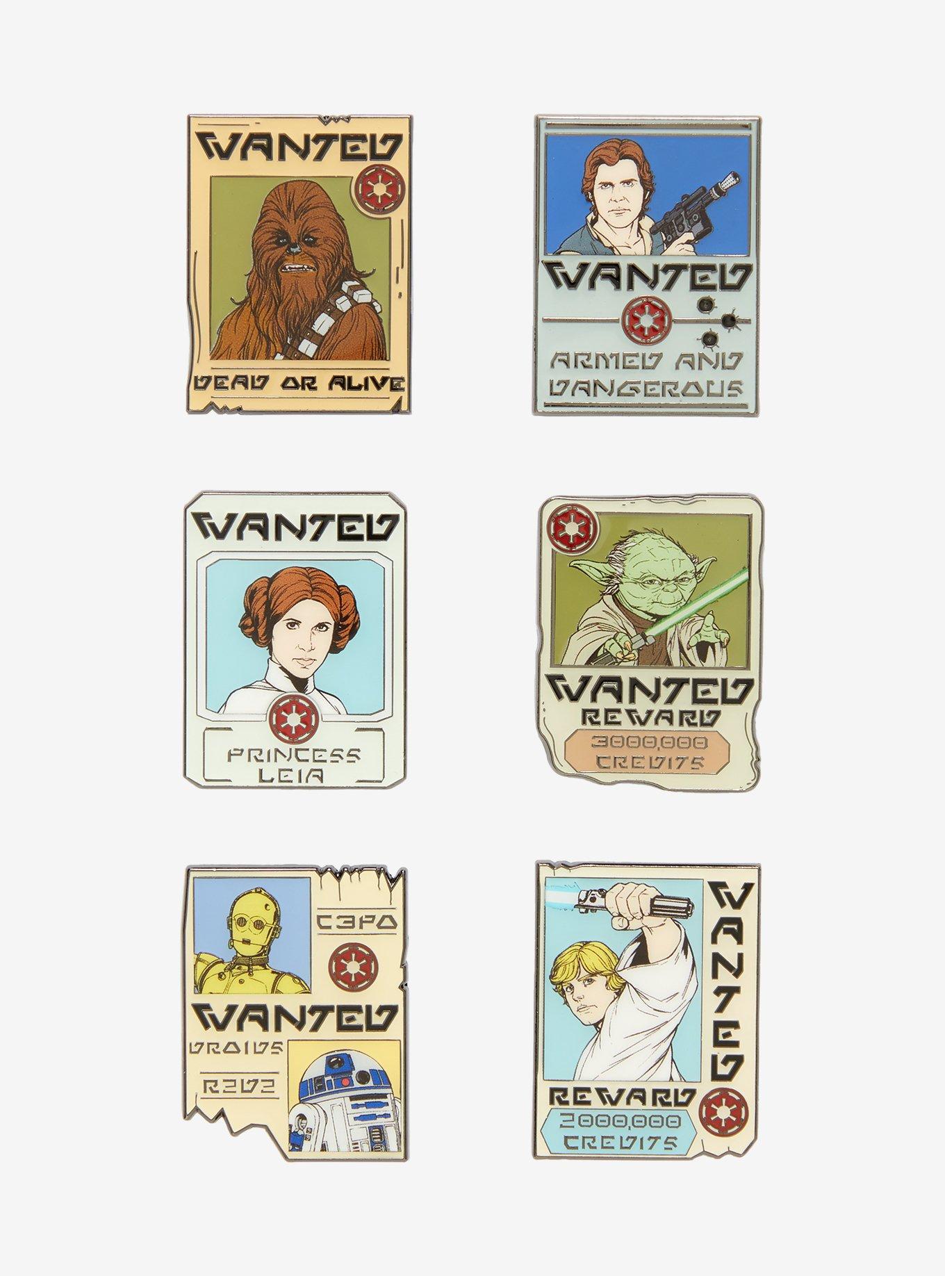 Loungefly Star Wars Wanted Poster Blind Box Enamel Pin - BoxLunch Exclusive, , hi-res