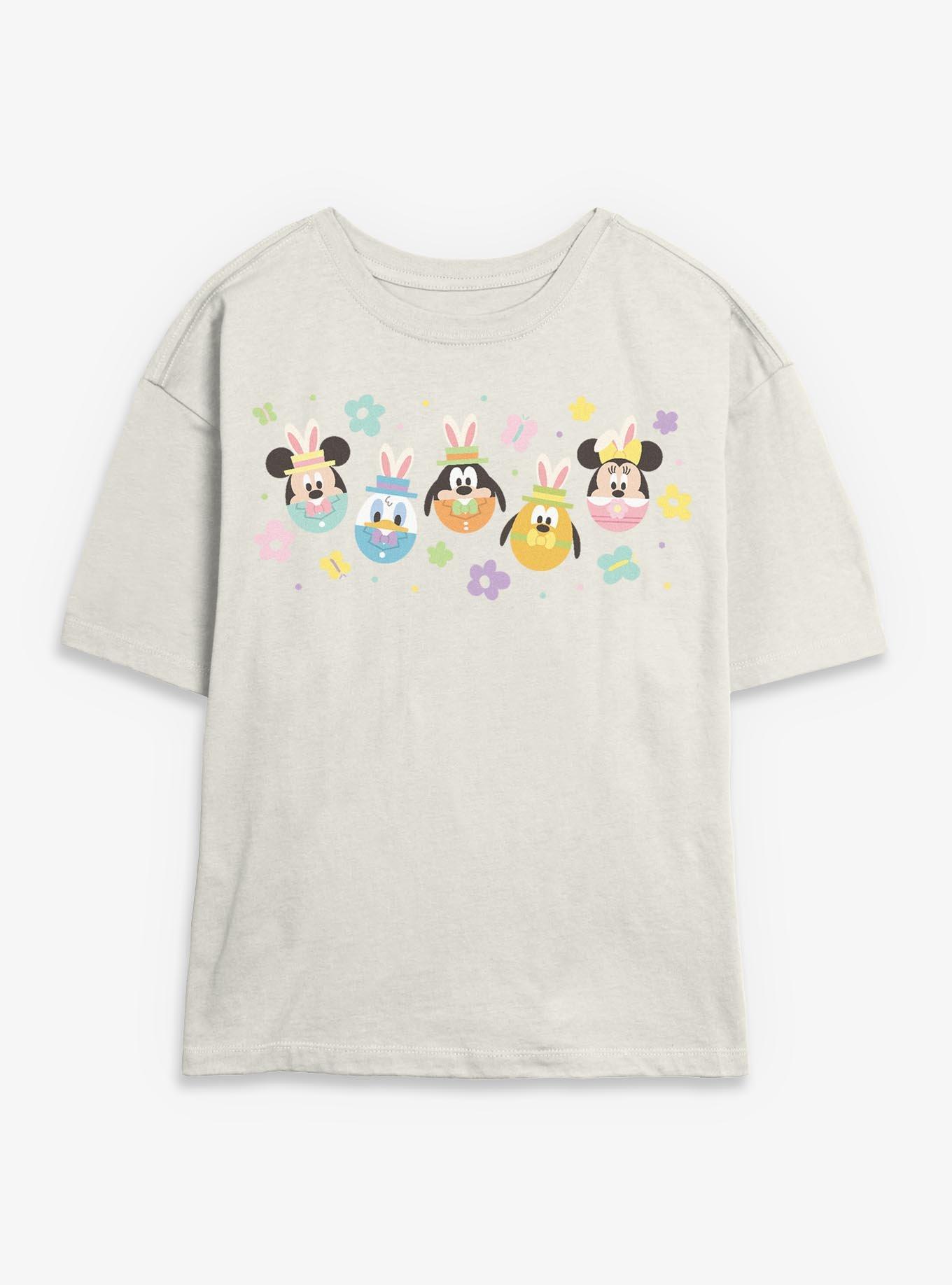 Disney Mickey Mouse & Friends Flowers & Egg Heads Womens Skimmer T-Shirt, , hi-res