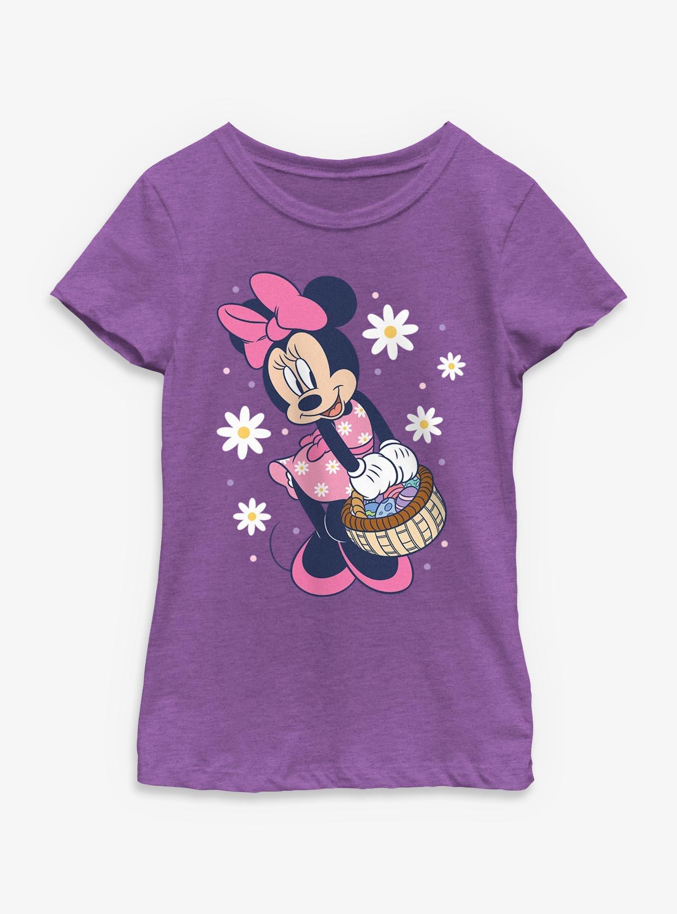 Disney Minnie Mouse Carrying Easter Basket Youth Girls T-Shirt, , hi-res